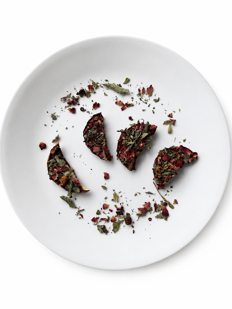 Floral beetroot apple slice