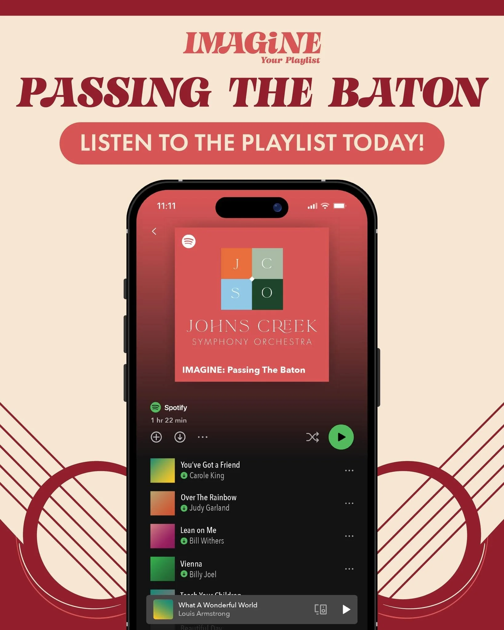 JCSO Spotify Playlist - IMAGINE: Passing the Baton
