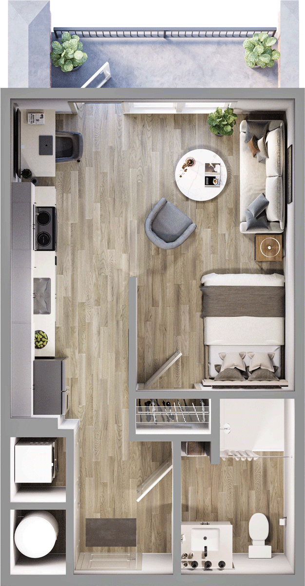 Peer on 7th | S2 Studio Floor Plan