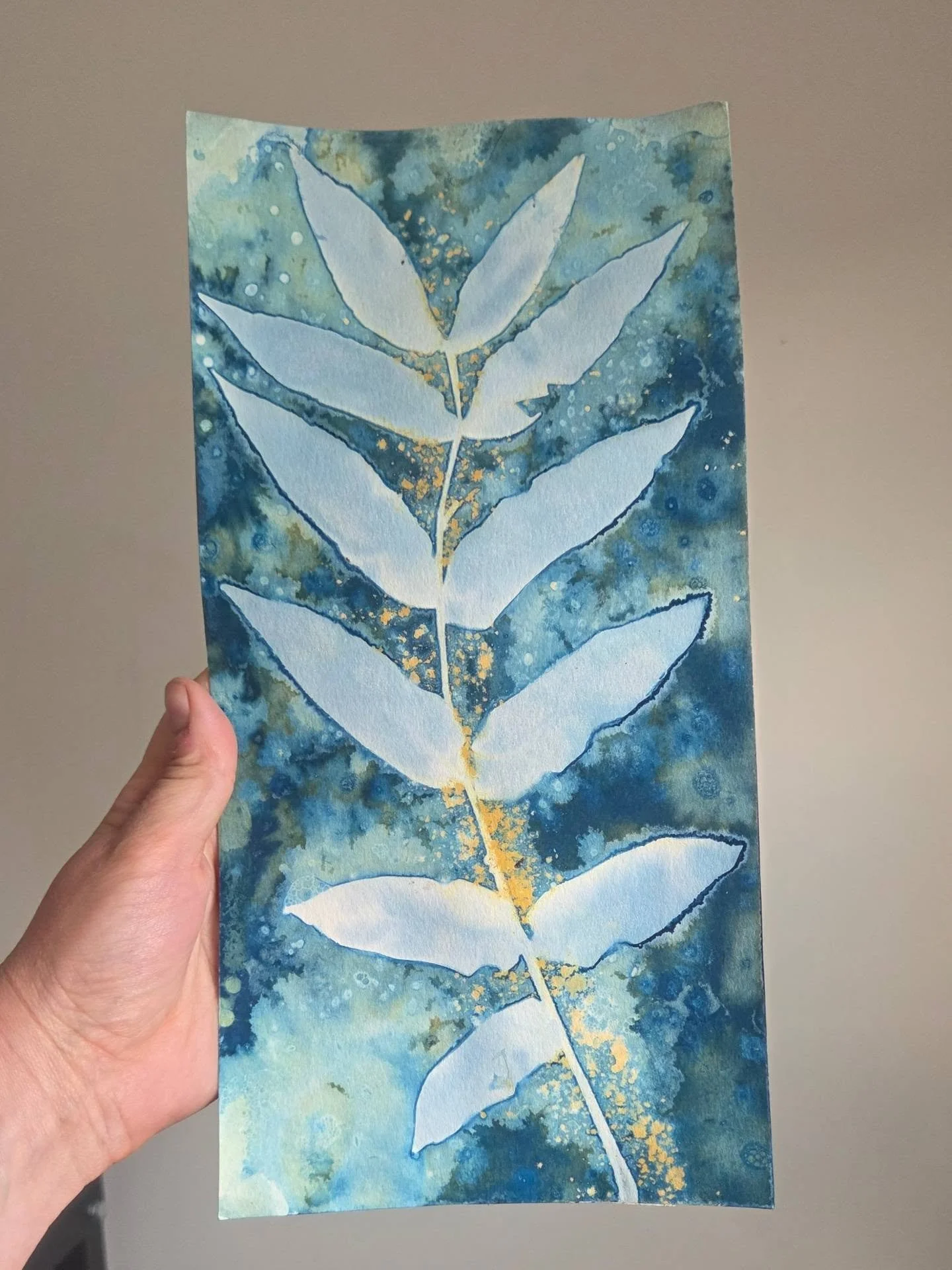 Harnessing all of the July humidity and sunshine with wet cyanotypes here in Vermont. Ive been wanting to experiment with this for months and so glad I figured it out. ☀️✨️

This technique is wildly different than dry cyanotypes -- you mix cyano chem