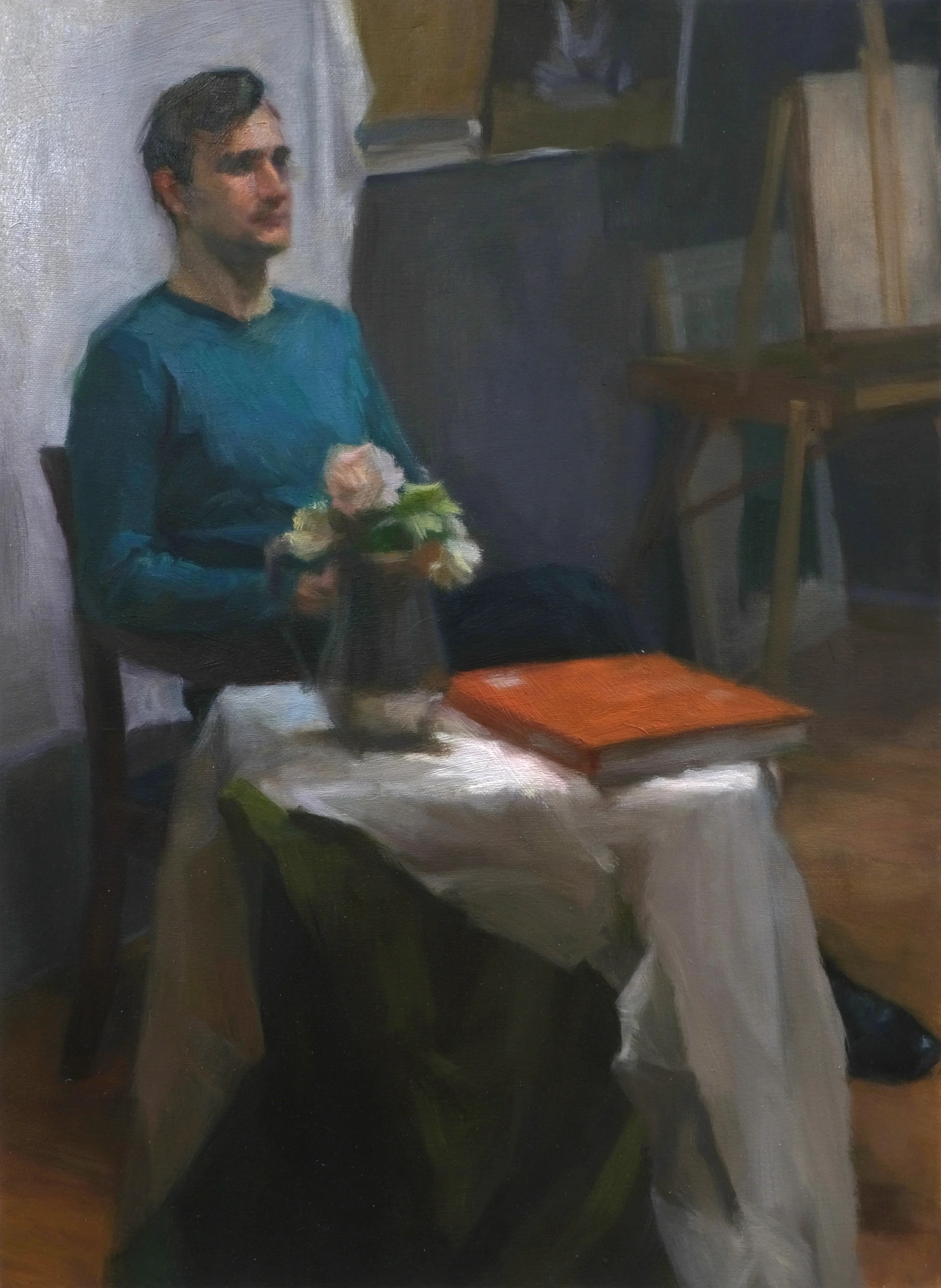 Daniel in Viridian - 18x24" Oil
