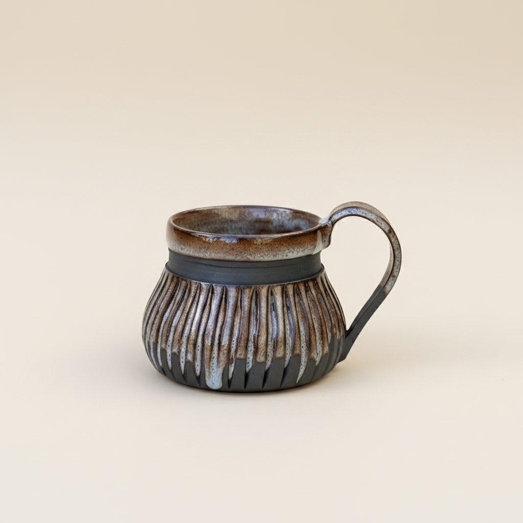 Blue Rustic Ceramic Mug - 16oz