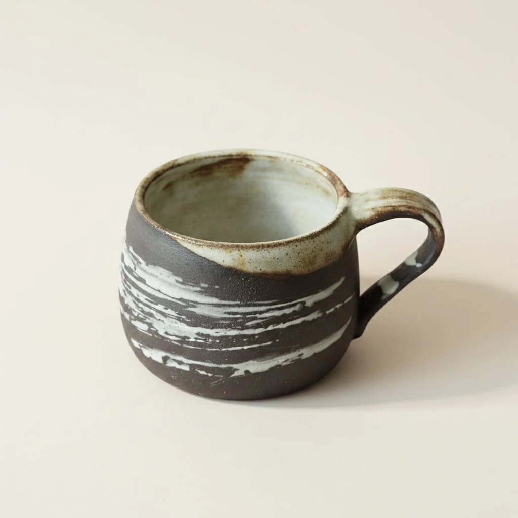 Black Rustic Latte Mug - 9oz