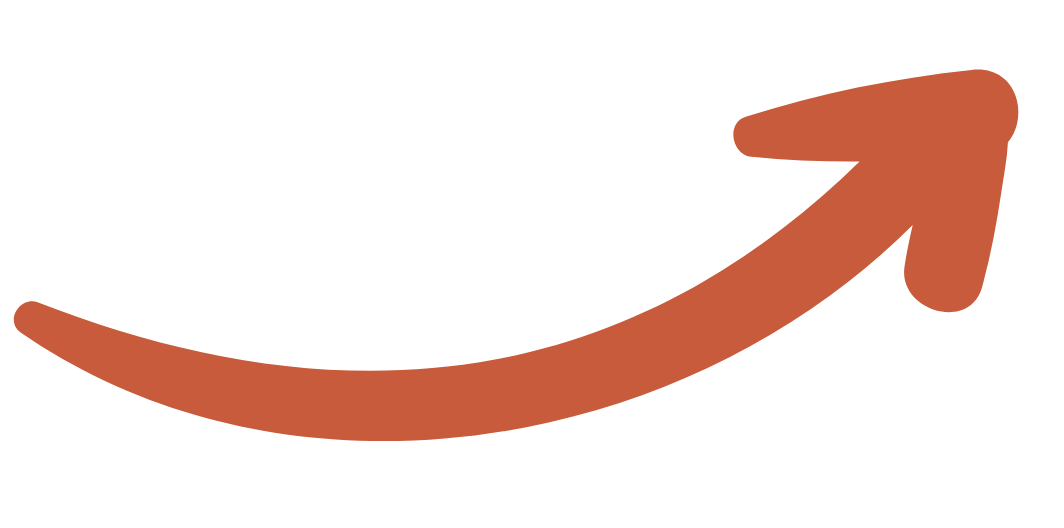 A brown arrow curving upward and pointing to the upper right.