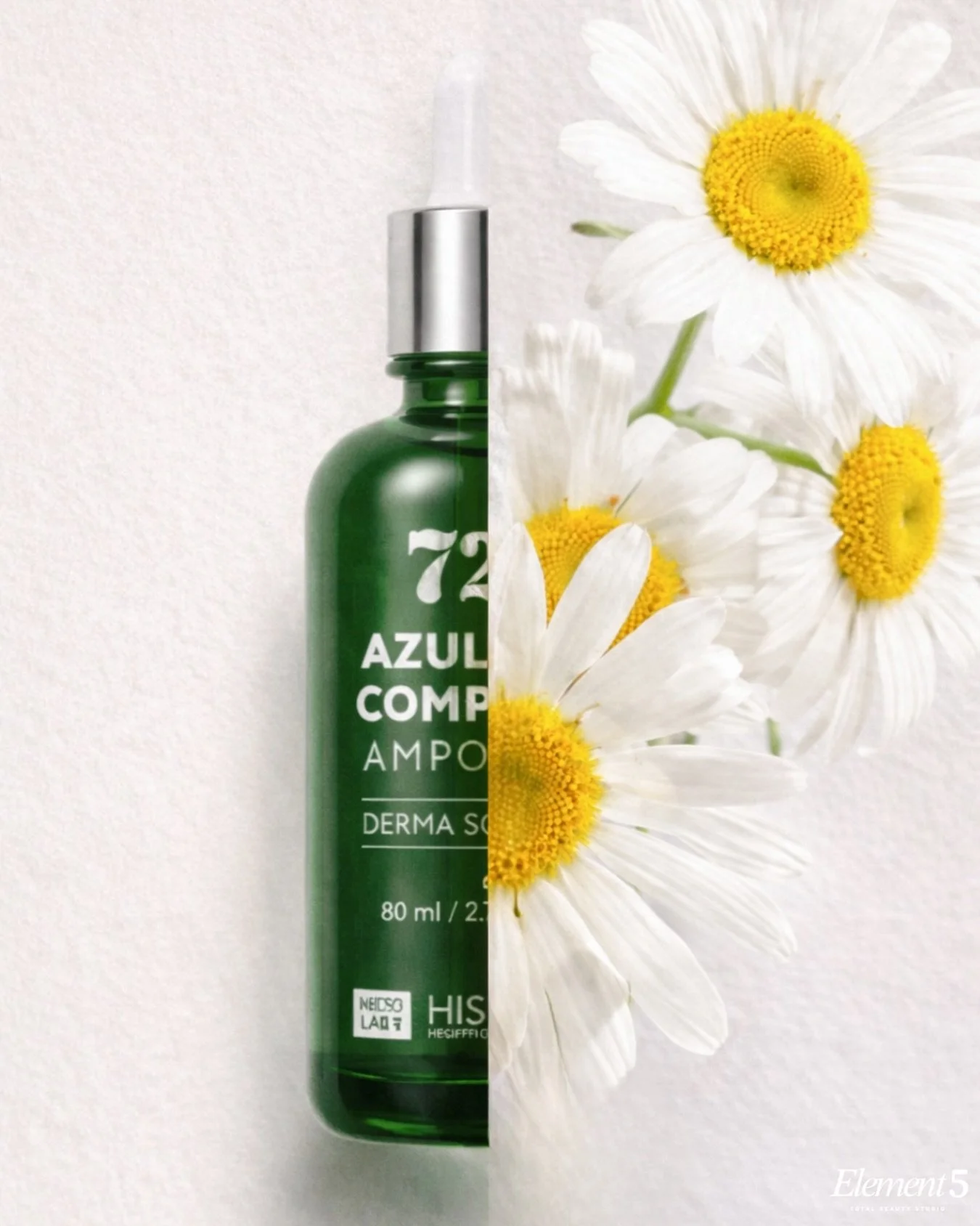 ELEMENT 5 SPA

PROFESSIONAL AMPOULE LINE

Used in ELEMENT 5 facial treatments
Our professional-grade ampoules are designed to target specific skin concerns
and restore optimal skin balance

⸻

✔️ 1. Azulene Calming Ampoule (Green)
72% Azulene Complex