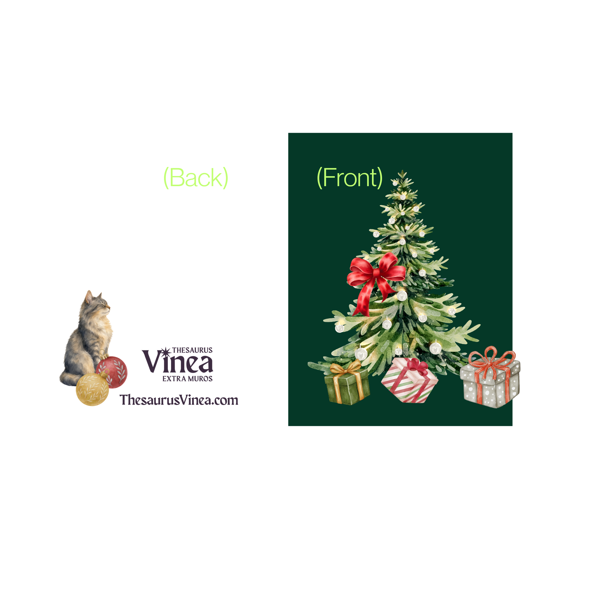 Greeting Card - Cat's Christmas Tree