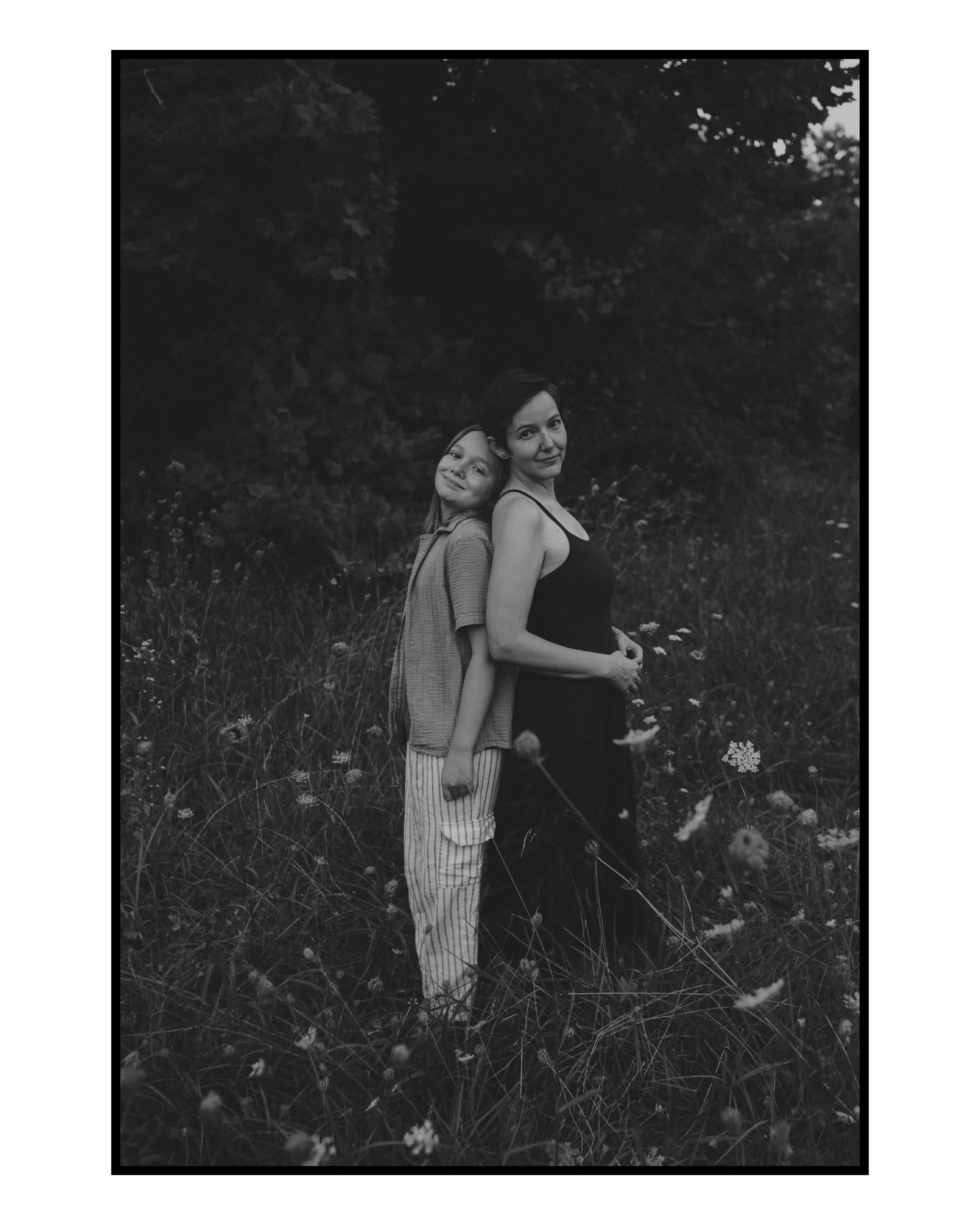 12 years of meeting Amanda and Sparrow (and crew) in the Queen Anne&rsquo;s Lace fields. 
I&rsquo;m a sucker for a ritual and honoring our motherhood and our babies every late summer is one of my favorite things of all time. The photos she&rsquo;s ta