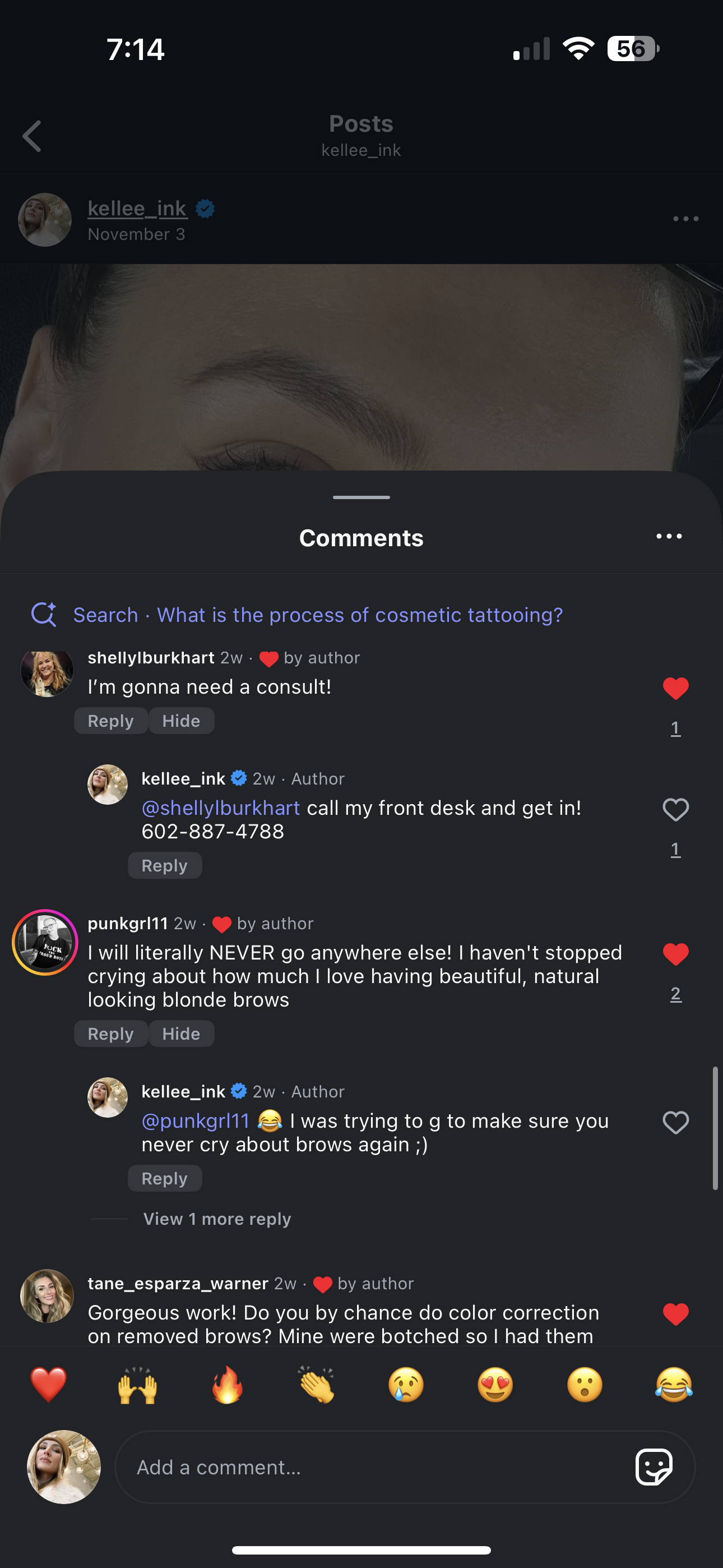 Client comments