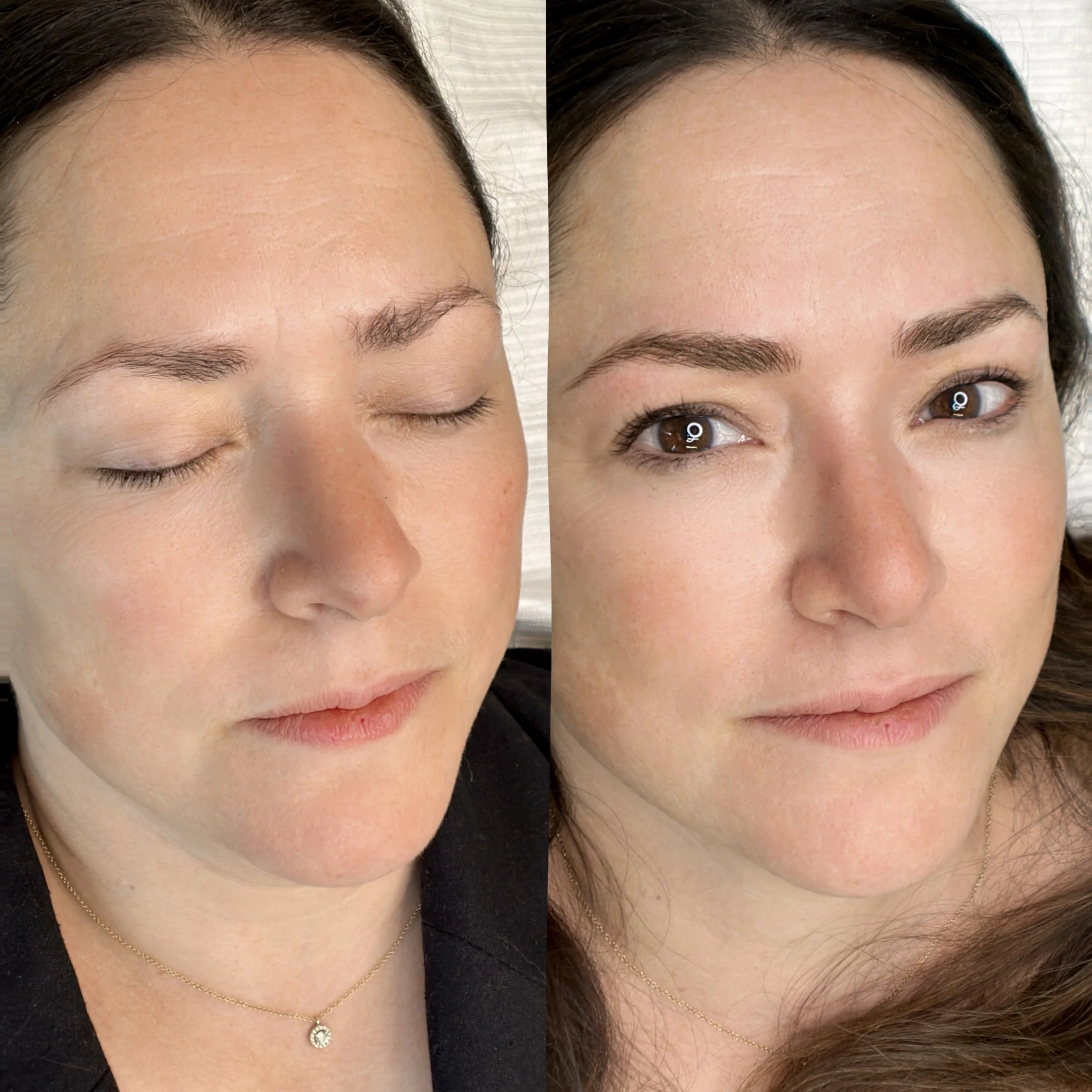 Before and After Machine Nano Brows by Kellee