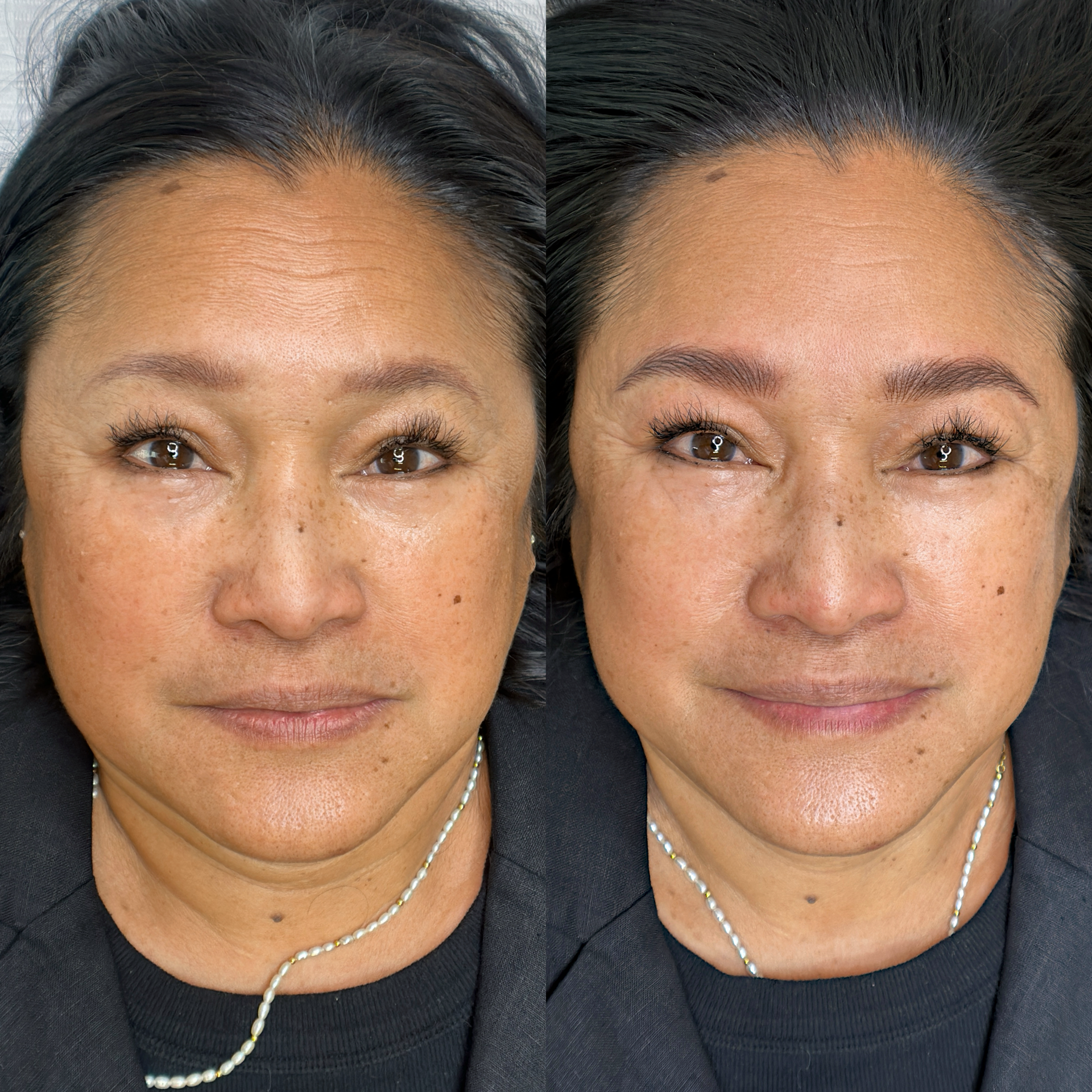 Before and After Machine Nano Brows by Kellee