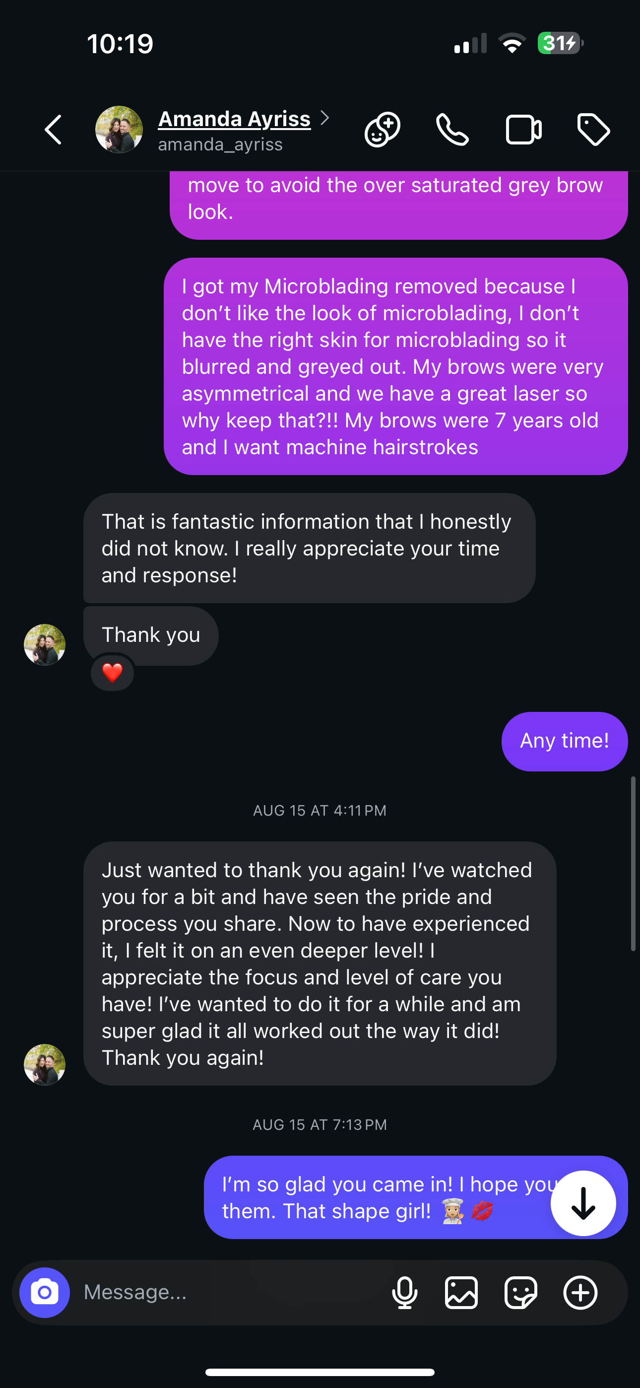 Client praise