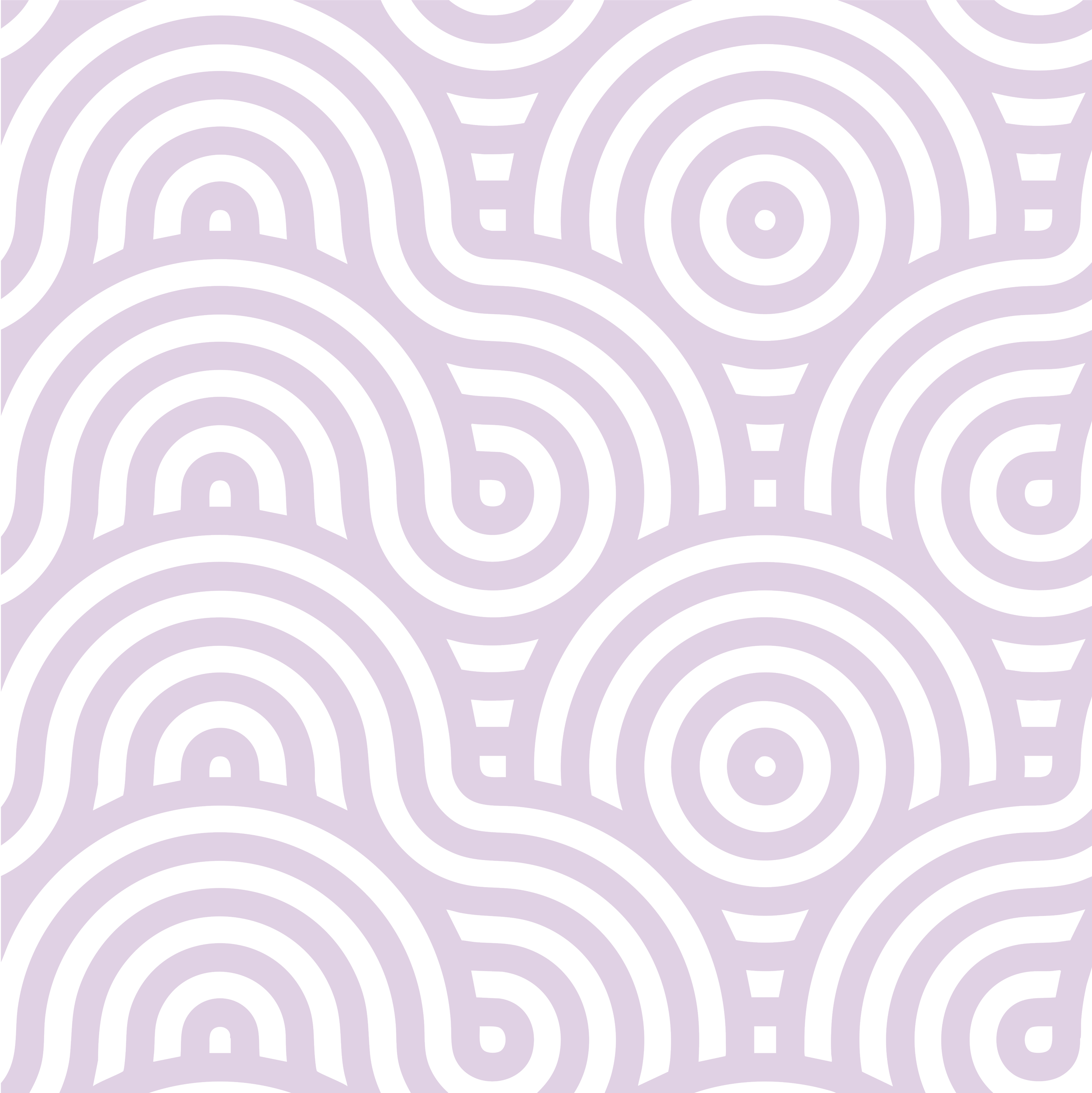 Optical illusion with black and light purple concentric squares creating a pattern that appears to ripple.