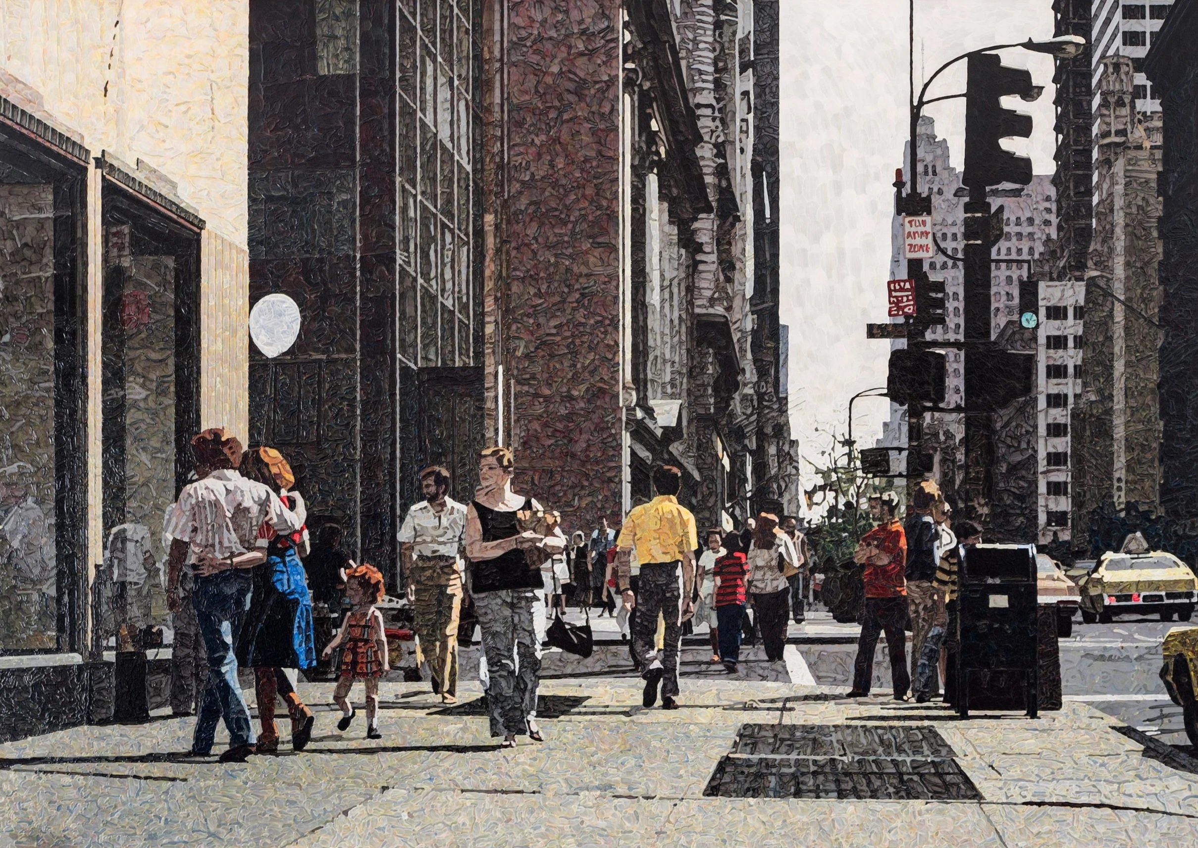 Blue Balloon from Tiffany's, 1970s. Acrylic, 42 x 59 3/4 in. (44 1/2 x 62 in. framed)