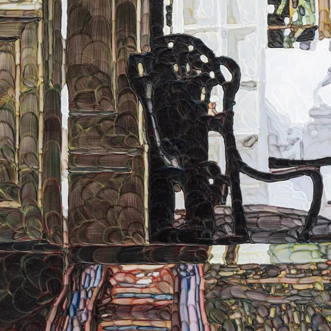 Arches (detail), 1980s. Acrylic, 42 x 25 in. (43 1/4 x 26 1/4 in. framed)