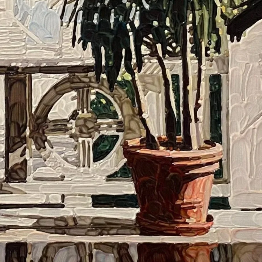 Miami Beach (detail), 1990s. Acrylic, 17 3/4 x 18 in. (21 x 21 in. framed)