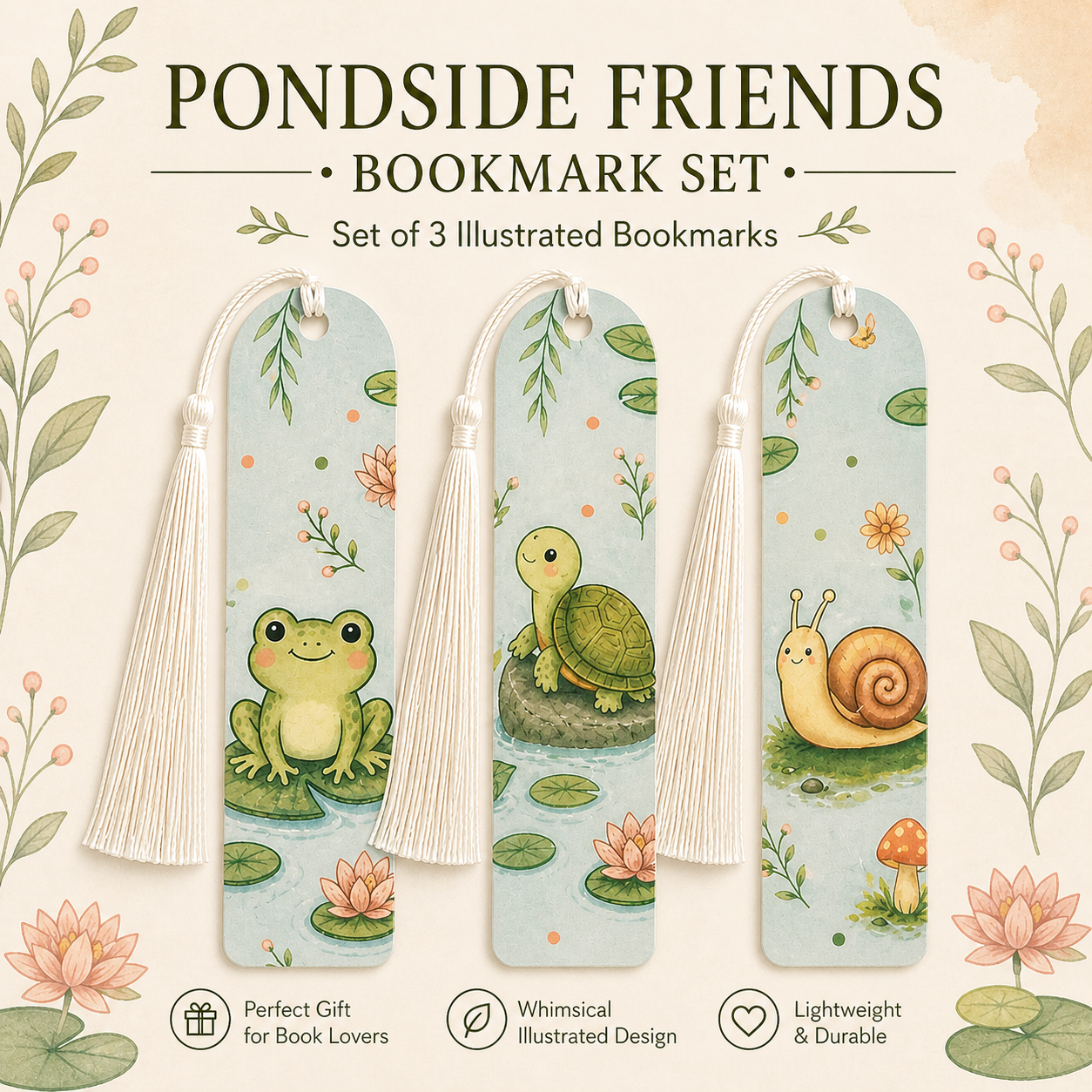 Pondside Friends Bookmark Set