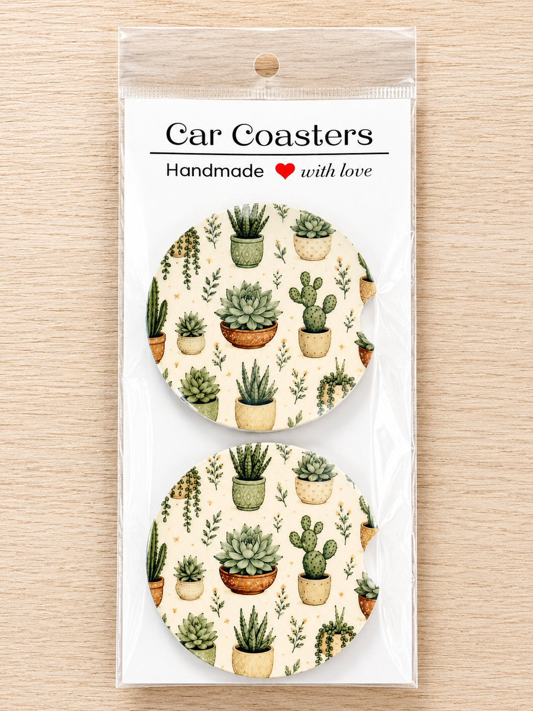 Soft Succulent Car Coaster
