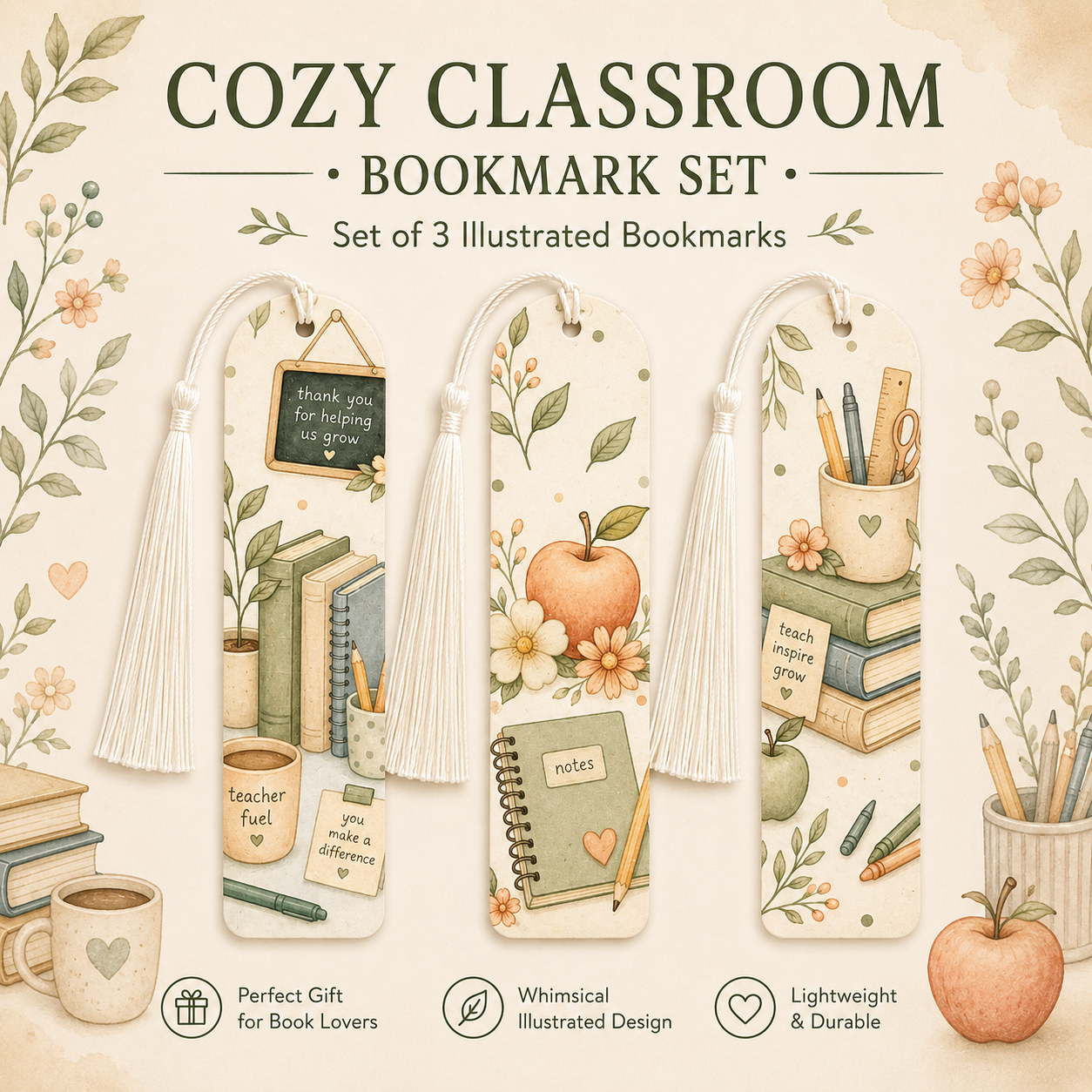 Cozy Classroom Bookmark Set