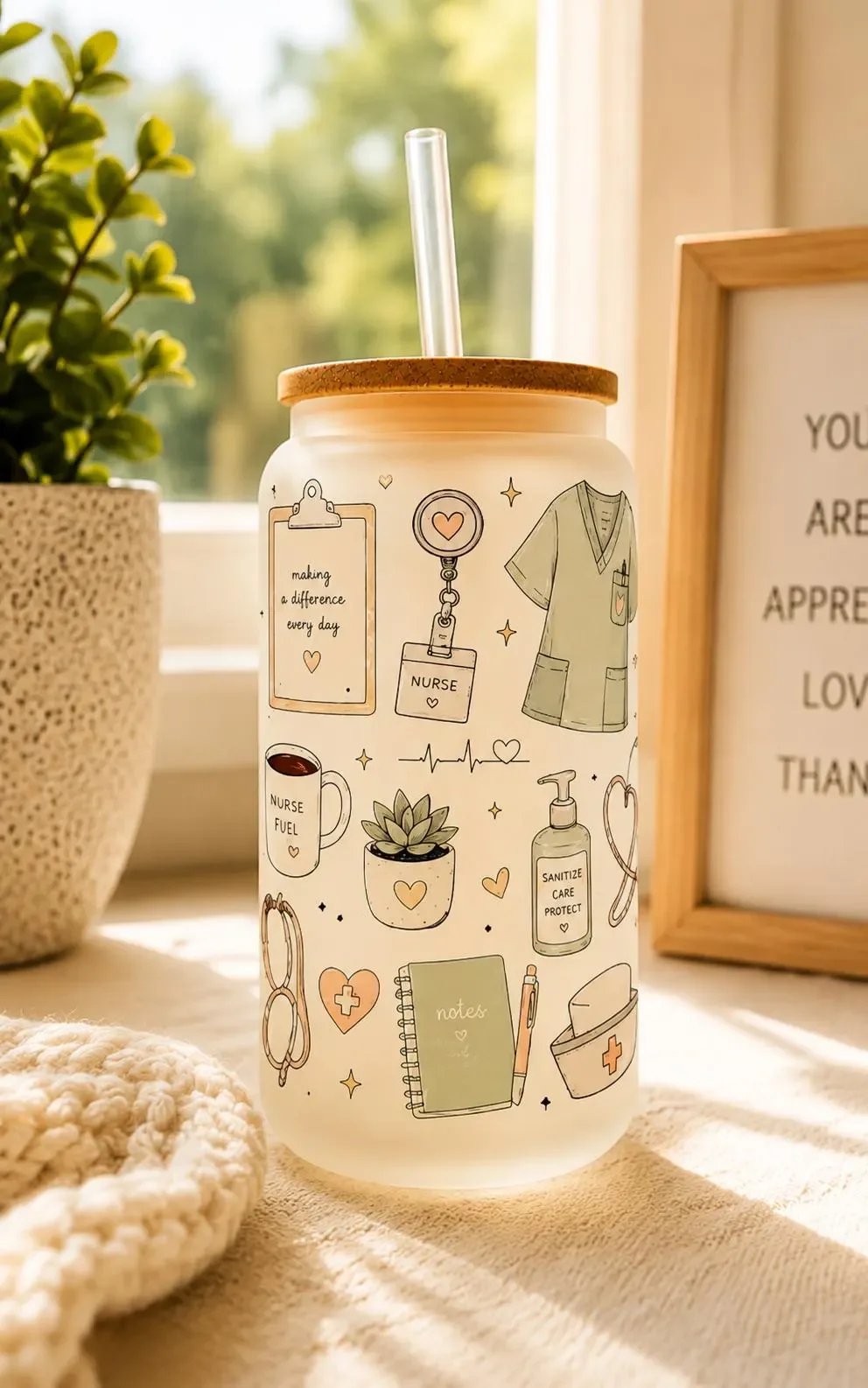 Nurse Glass Tumbler
