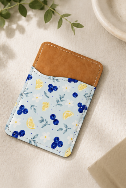 Blueberry Lemon Blossom Phone Wallet