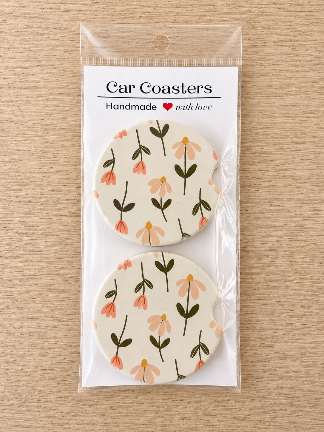 Wildflower Bloom Car Coasters