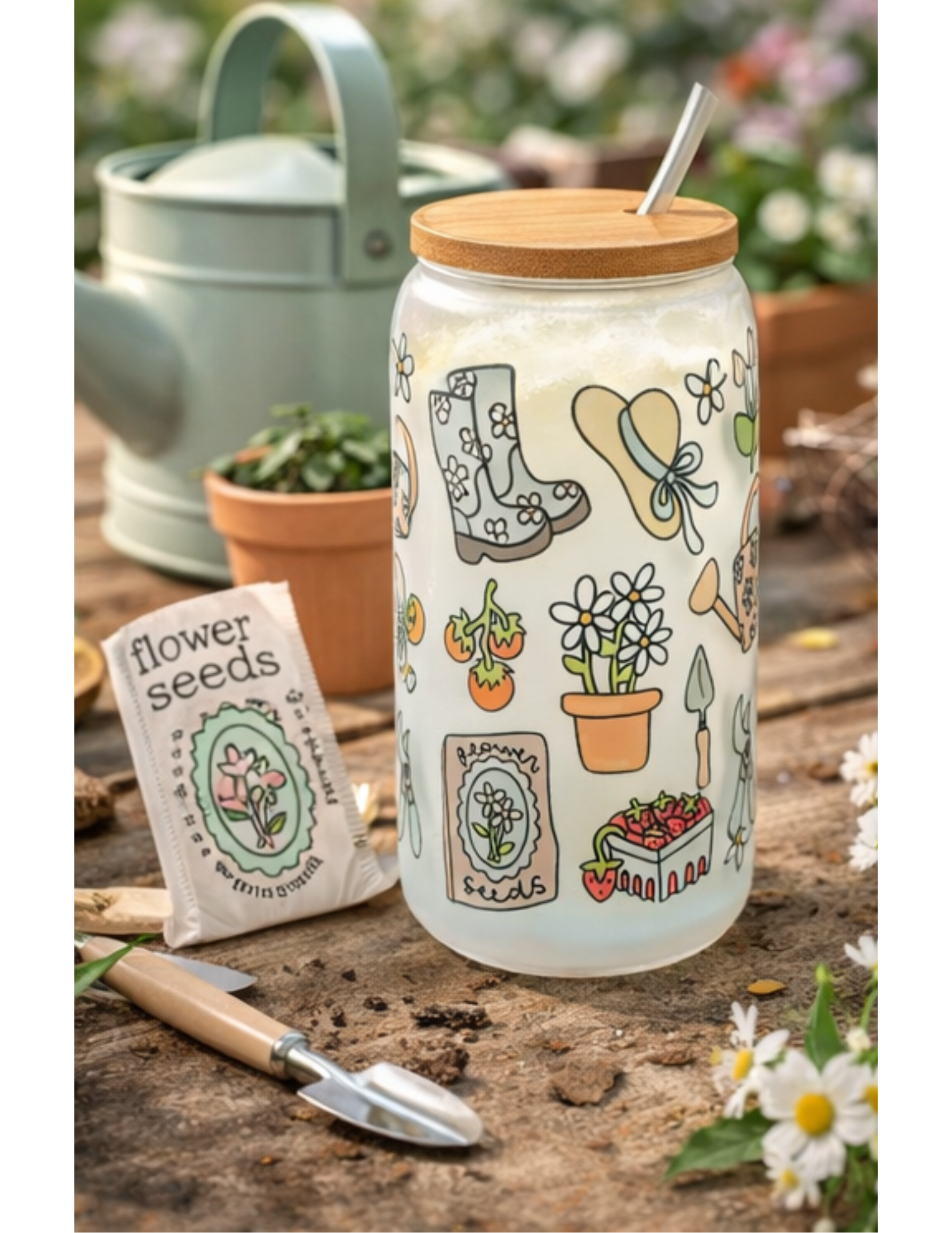 Gardening Glass Tumbler