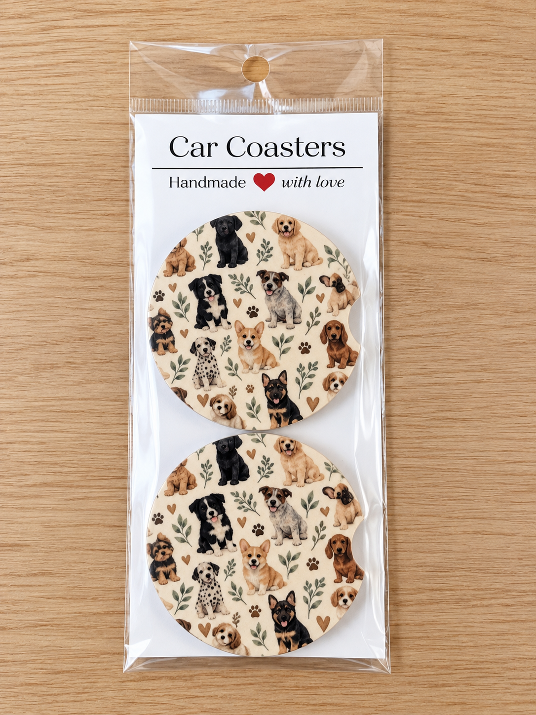 Paws & Petals Car Coasters