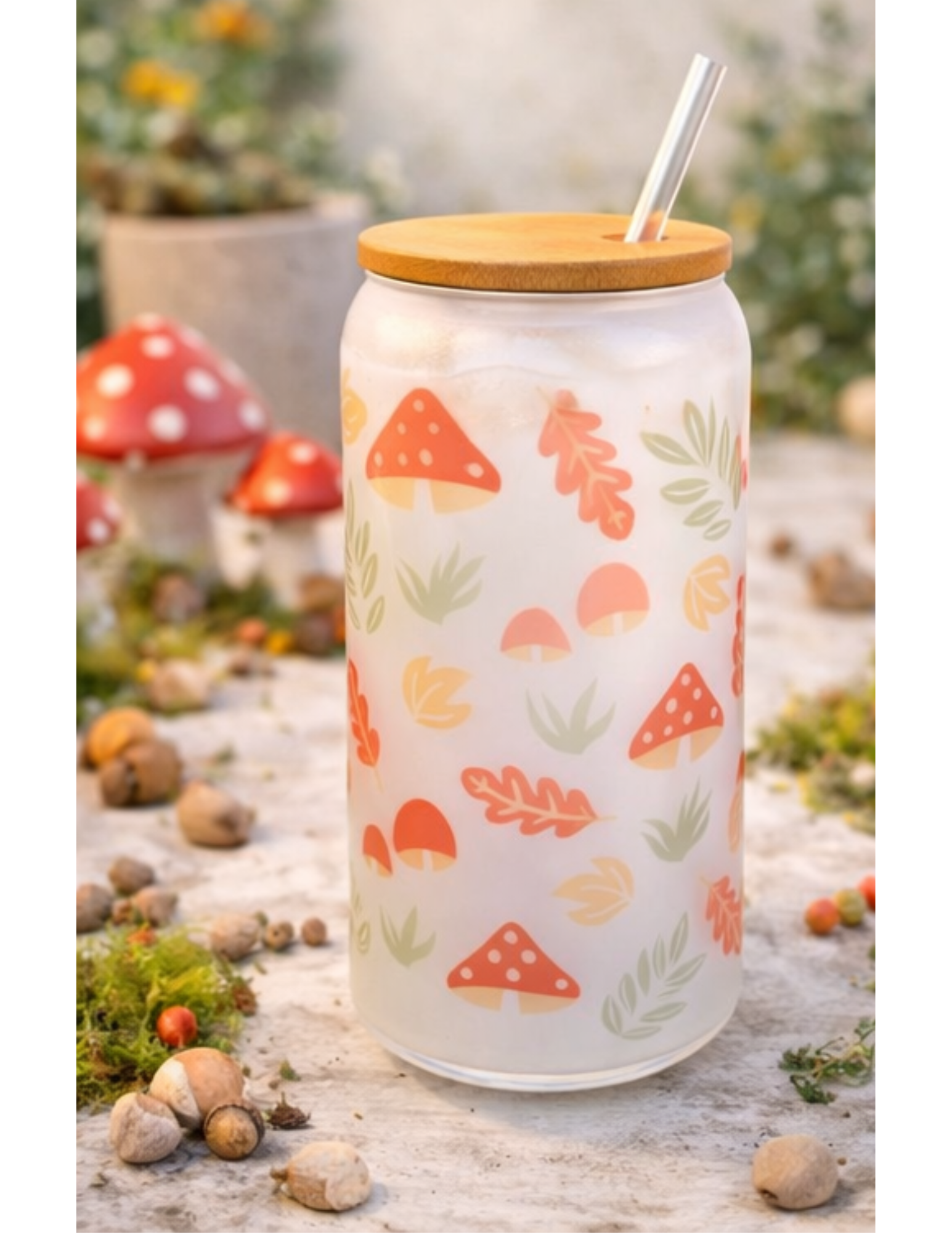 Mushroom Glass Tumbler