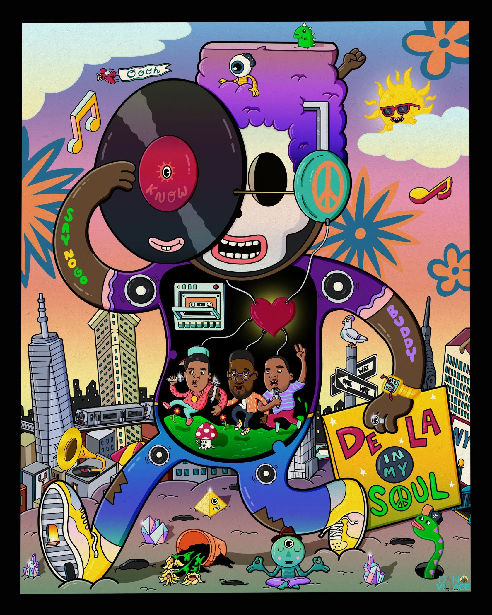 De La in my Soul Illustration Music Poster