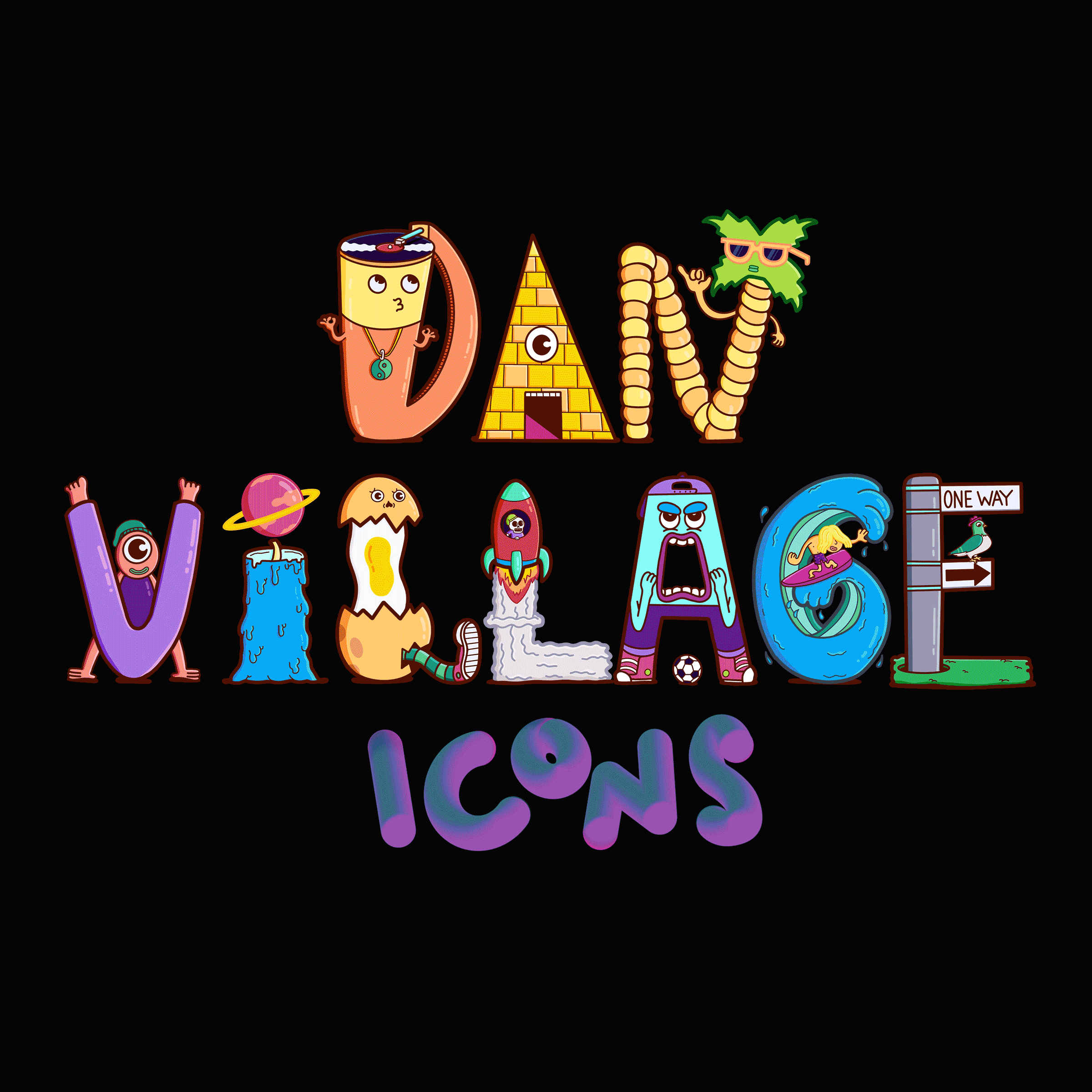 Danvillage Character Design Personal Icons 