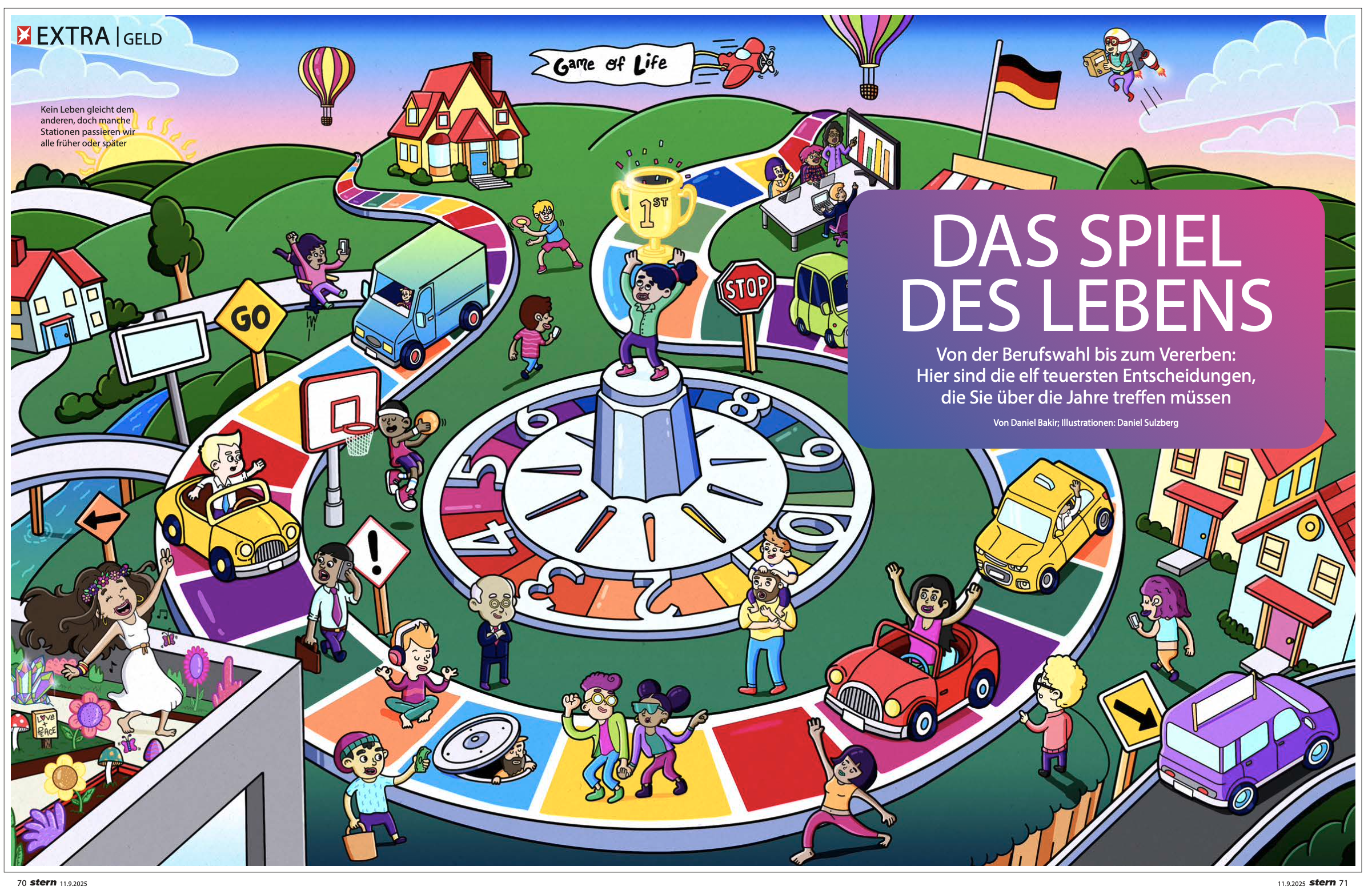 Stern Magazine Game of Life Editorial Illustrations