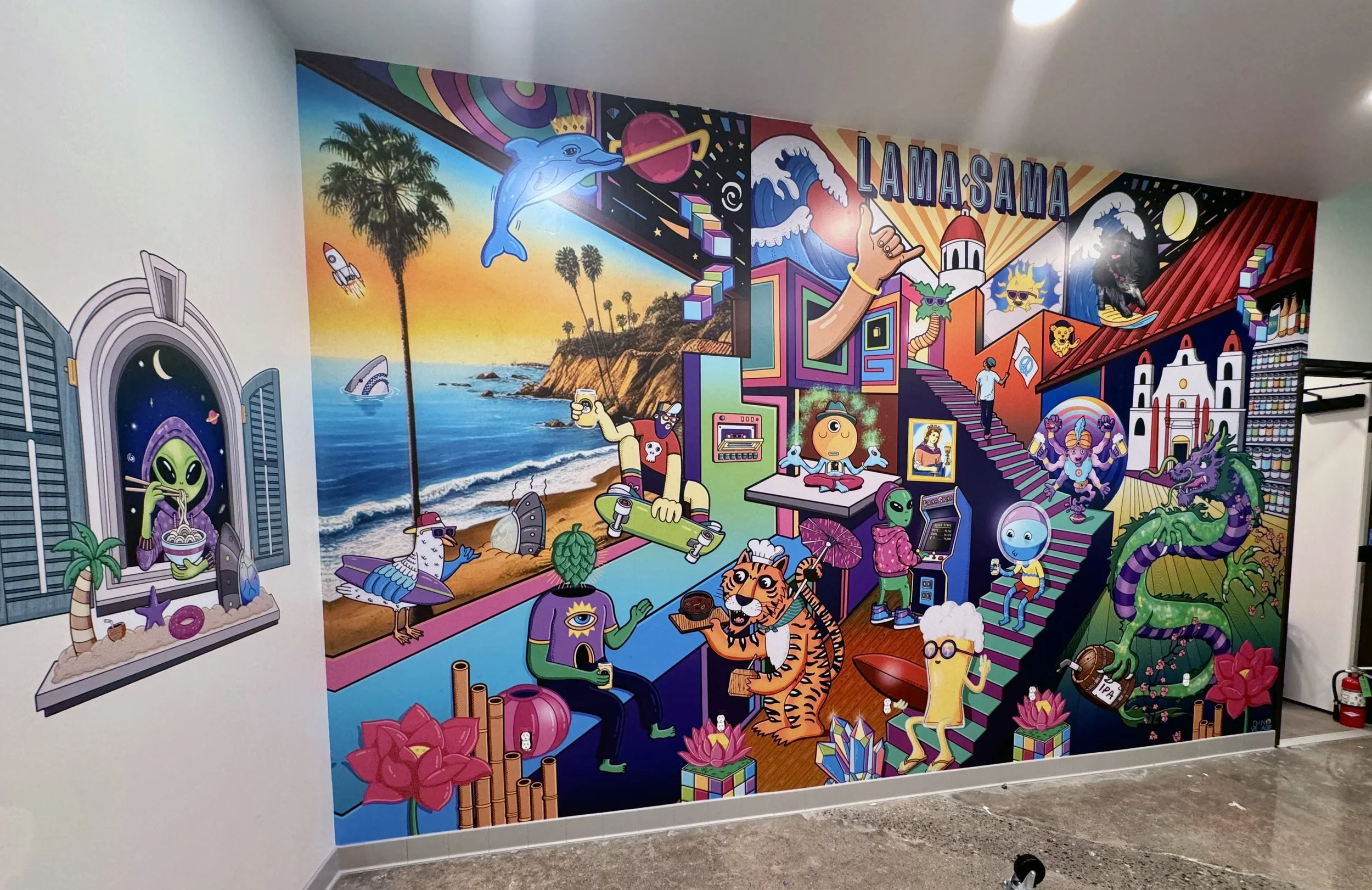 Lama Sama Restaurant Mural