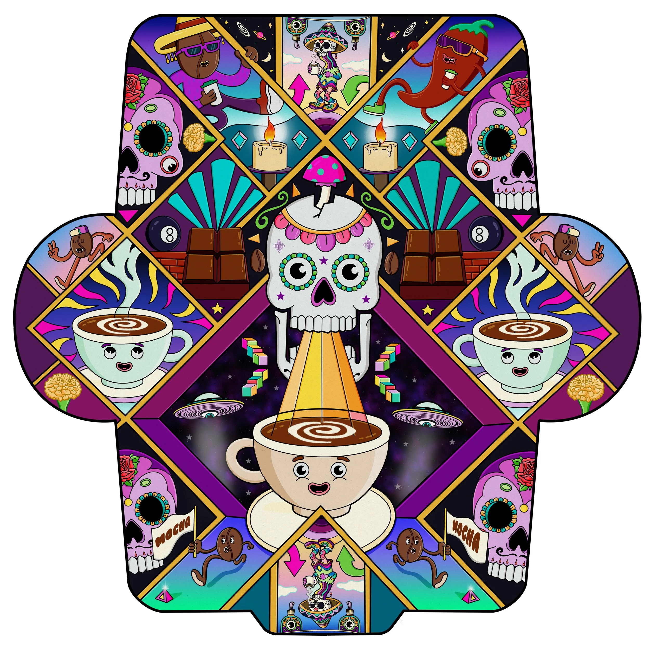 Neautropics mexican mocha chocolate bar design