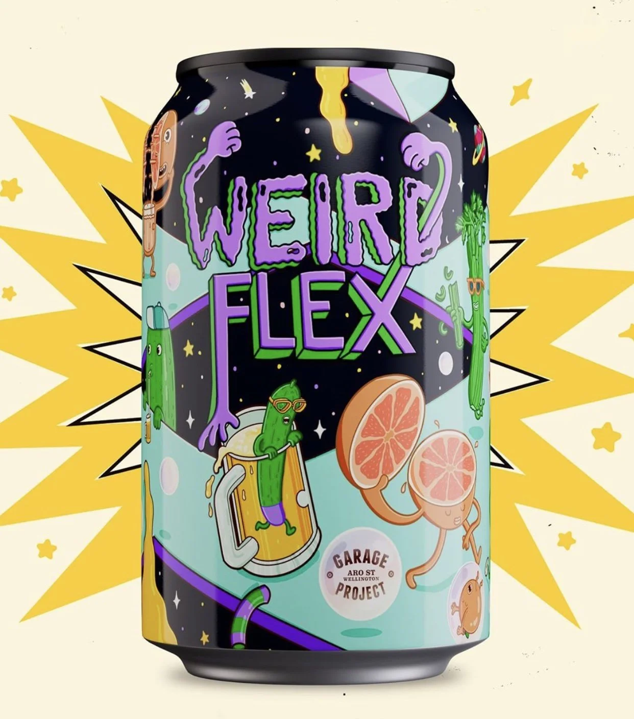 Garage Project Brewery Weird Flex Can Label Design