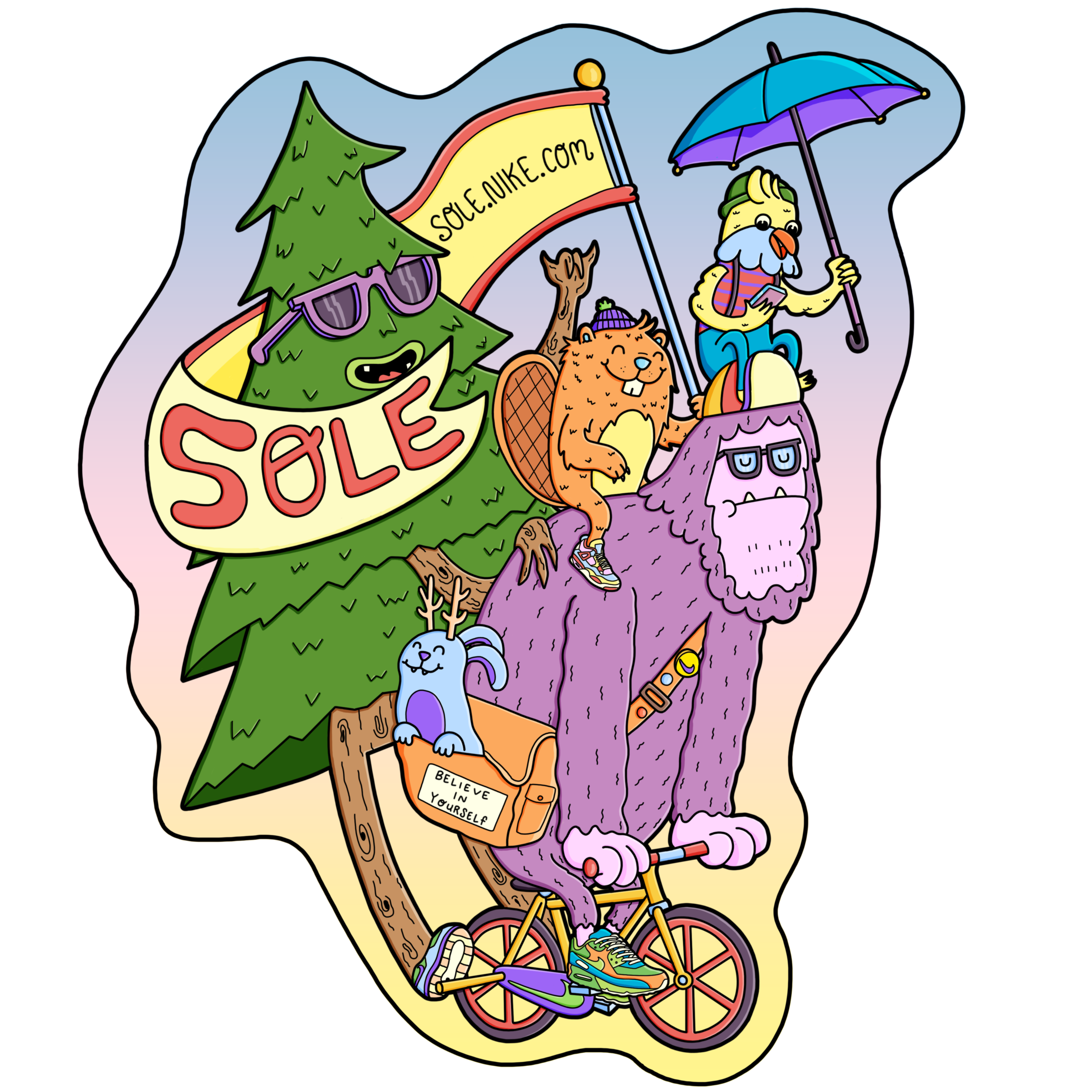 Nike Sole Sticker Illustration