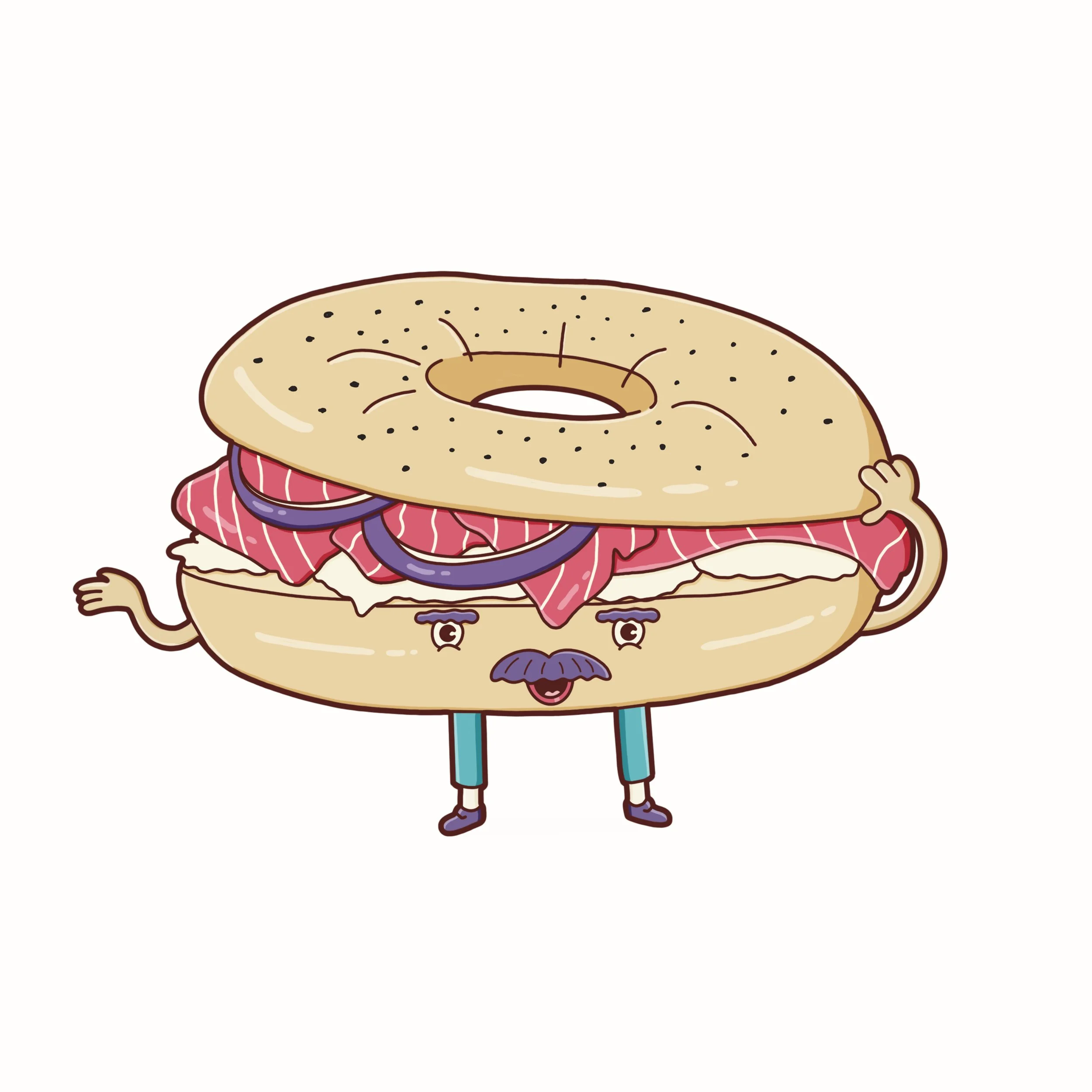 Kansas City Magazine Food Spot Editorial Illustrations