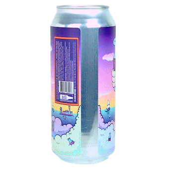 San Francisco Brewing Co. Fog City Hazy IPA beer can product shot — whimsical label artwork by Danvillage illustrator Daniel Sulzberg