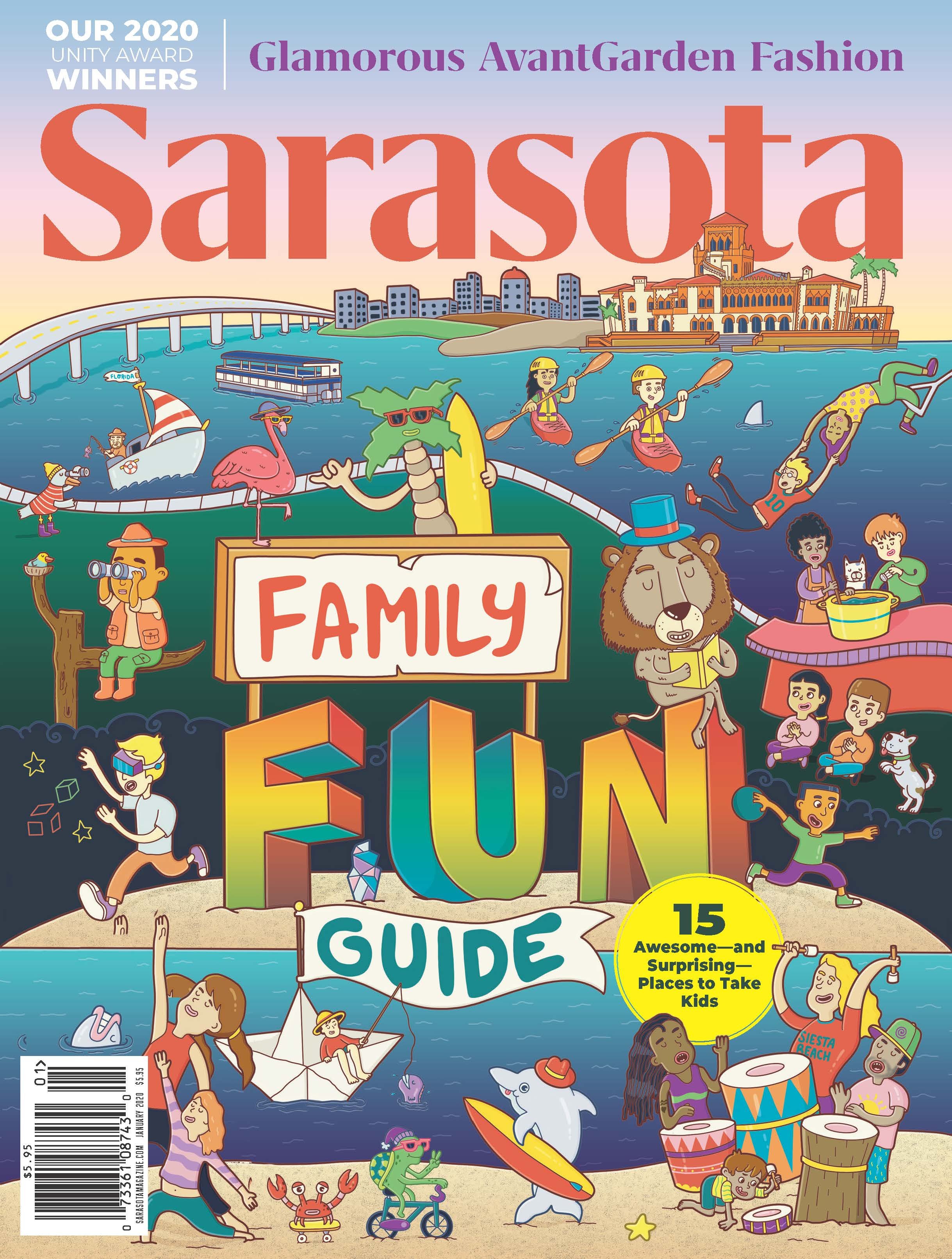 Sarasota Magazine Cover Editorial Illustration