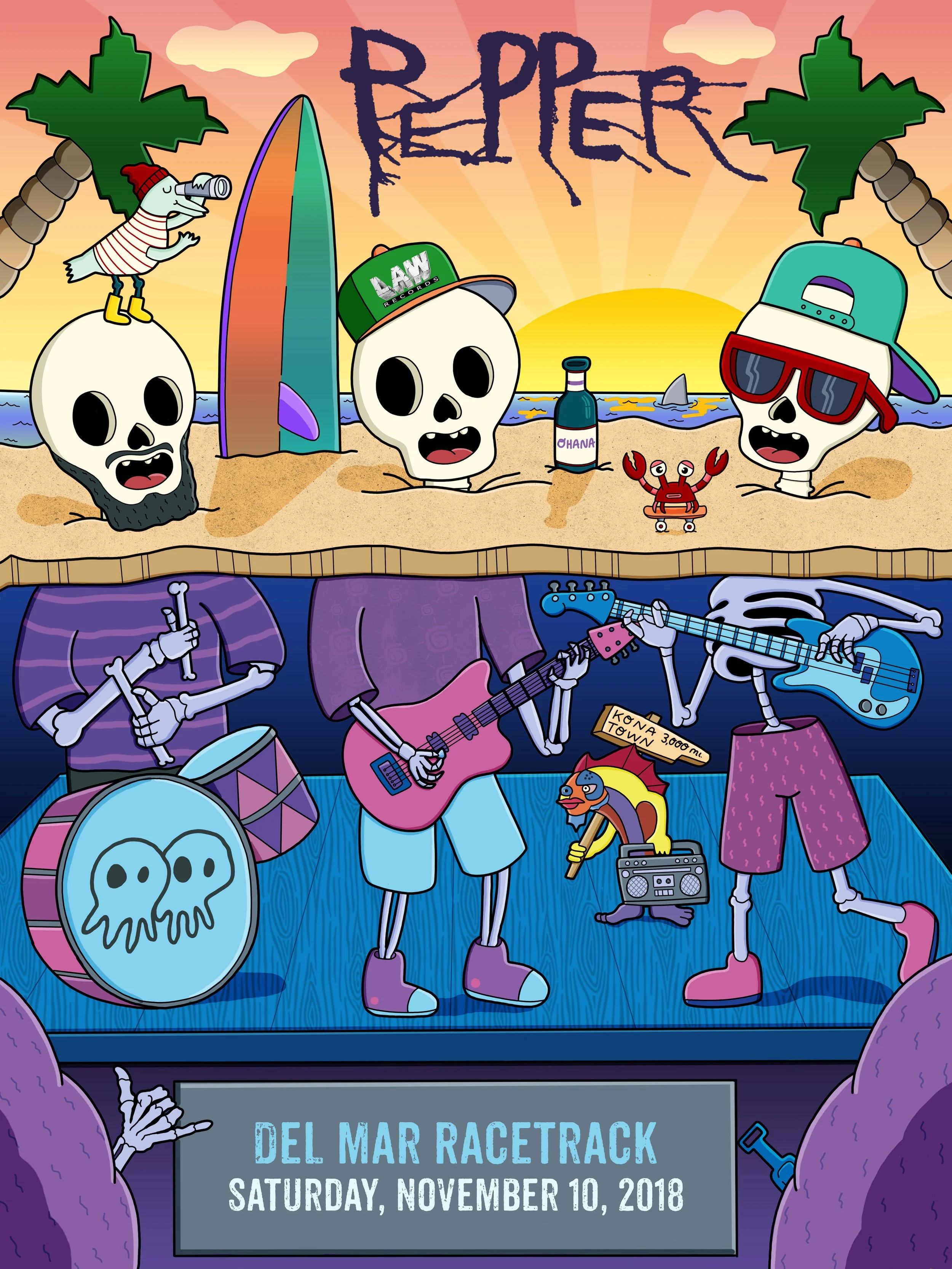 Pepper Band Del Mar Gig Poster