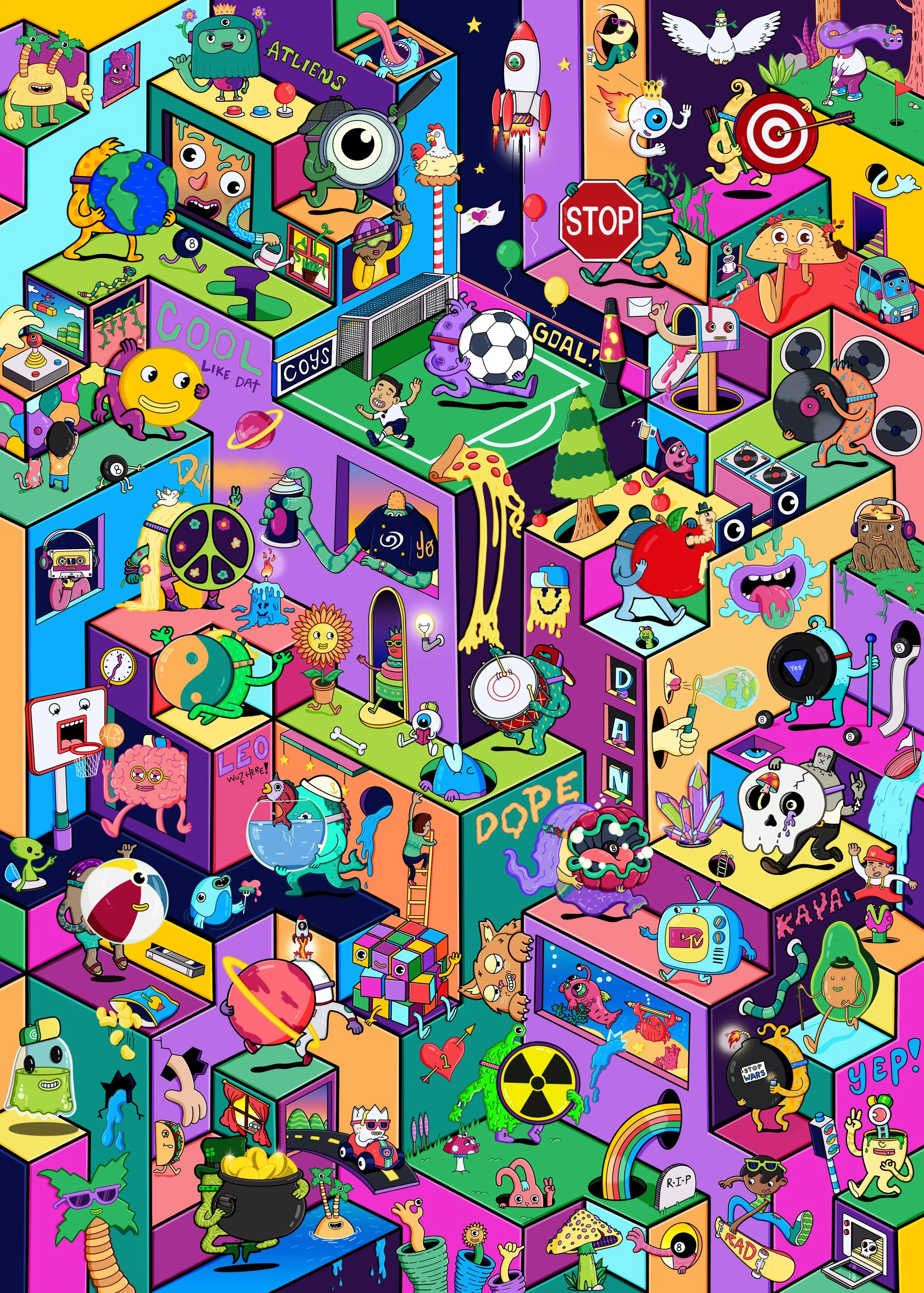 Joyful World Personal Illustration 