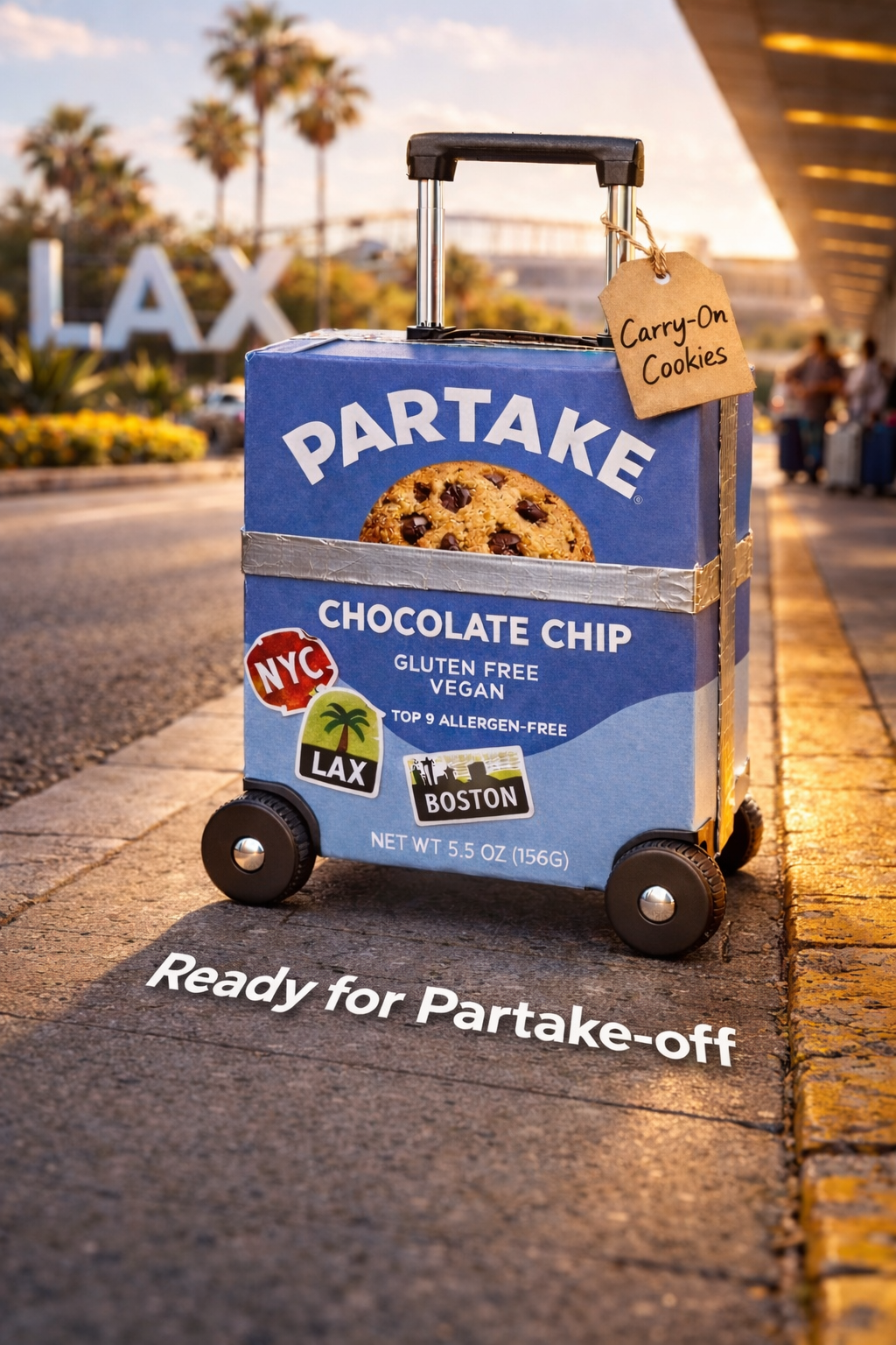Partake — Ready for Partake-off — The snack you reach for when everything else on the road isn’t a great option.

Travel and healthy eating don’t usually go together. This concept reframes Partake as the easy, better option when you’re on the move. C