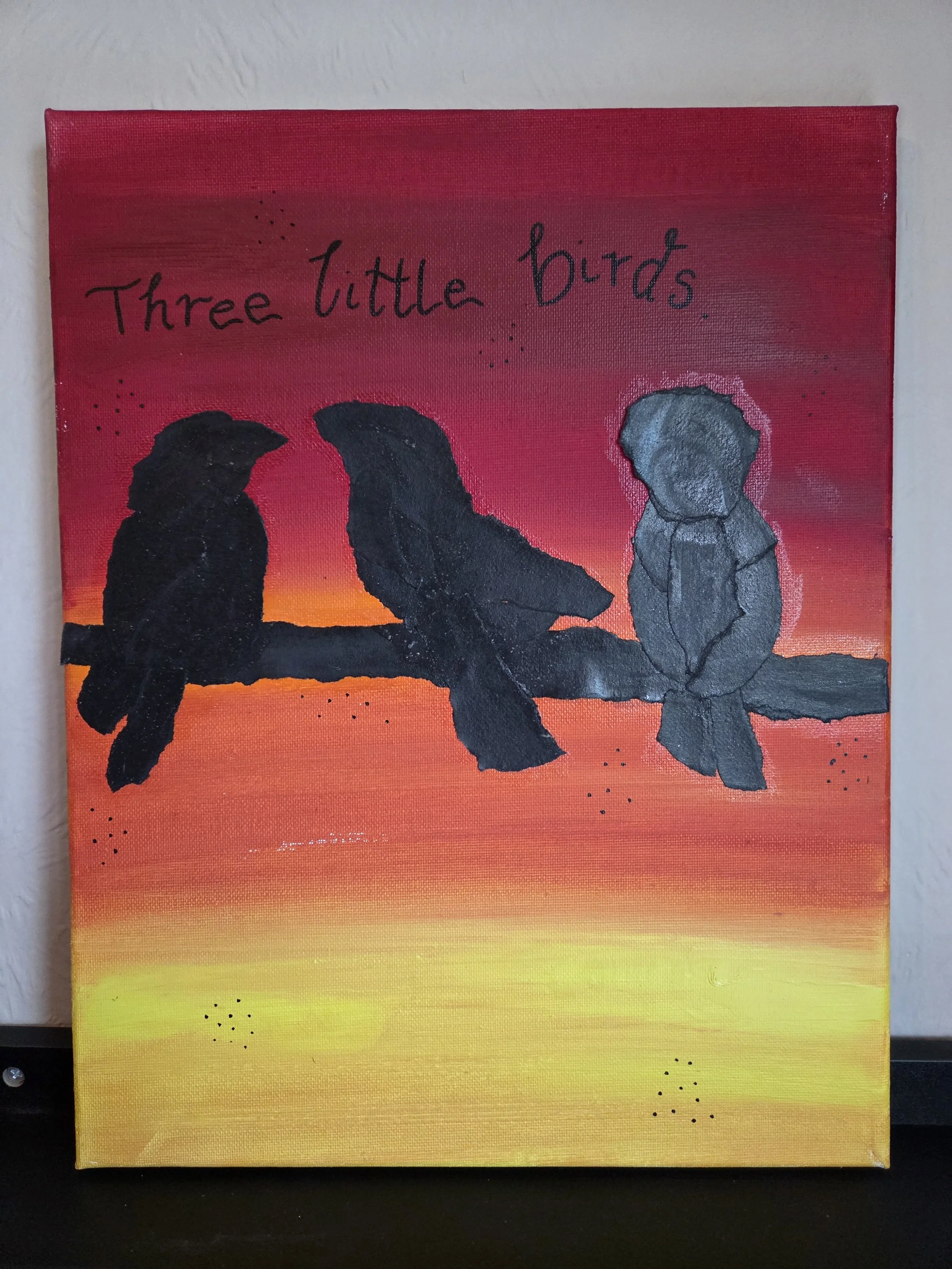 This song made me paint- Three little birds- Orginal