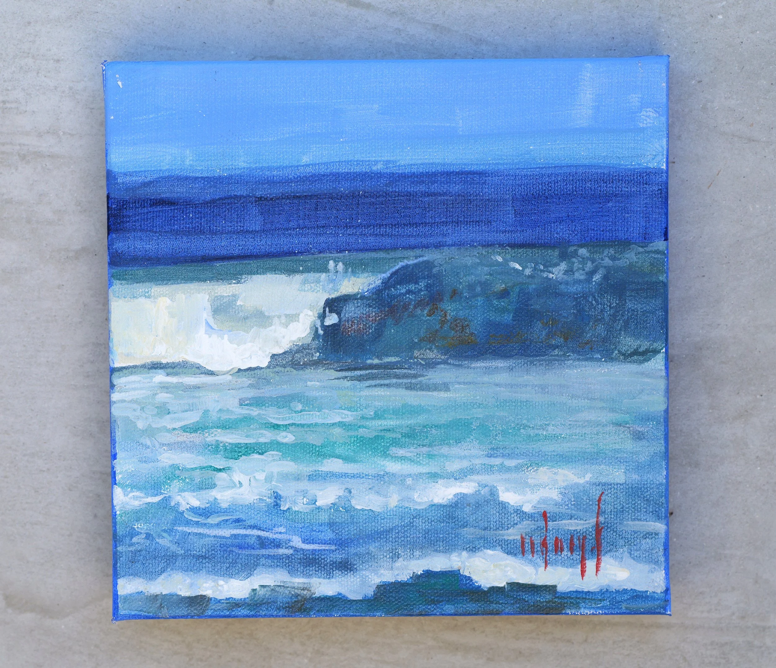 Waves
8"x8" acrylic on canvas