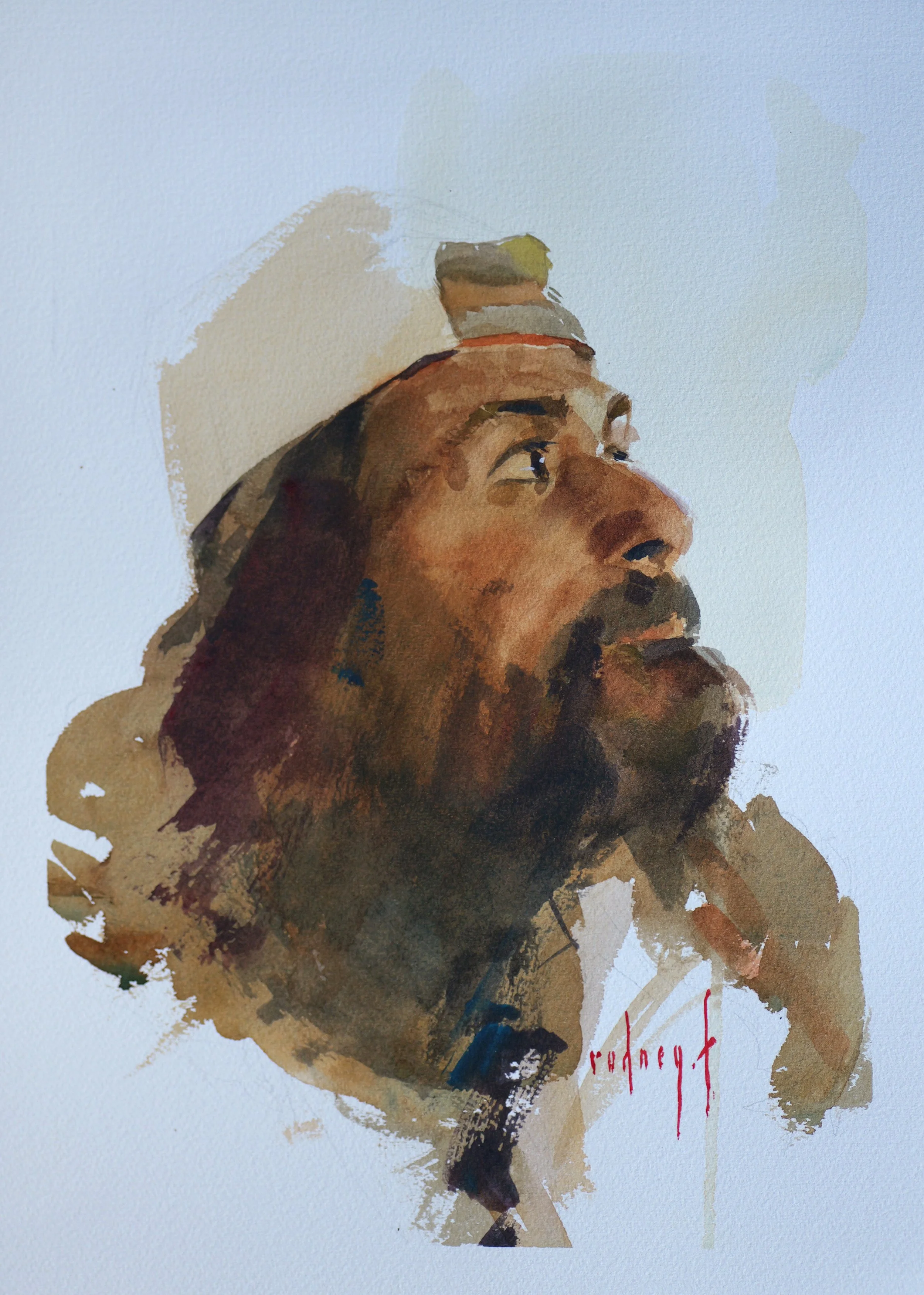 Barista
10"x14" watercolor on paper