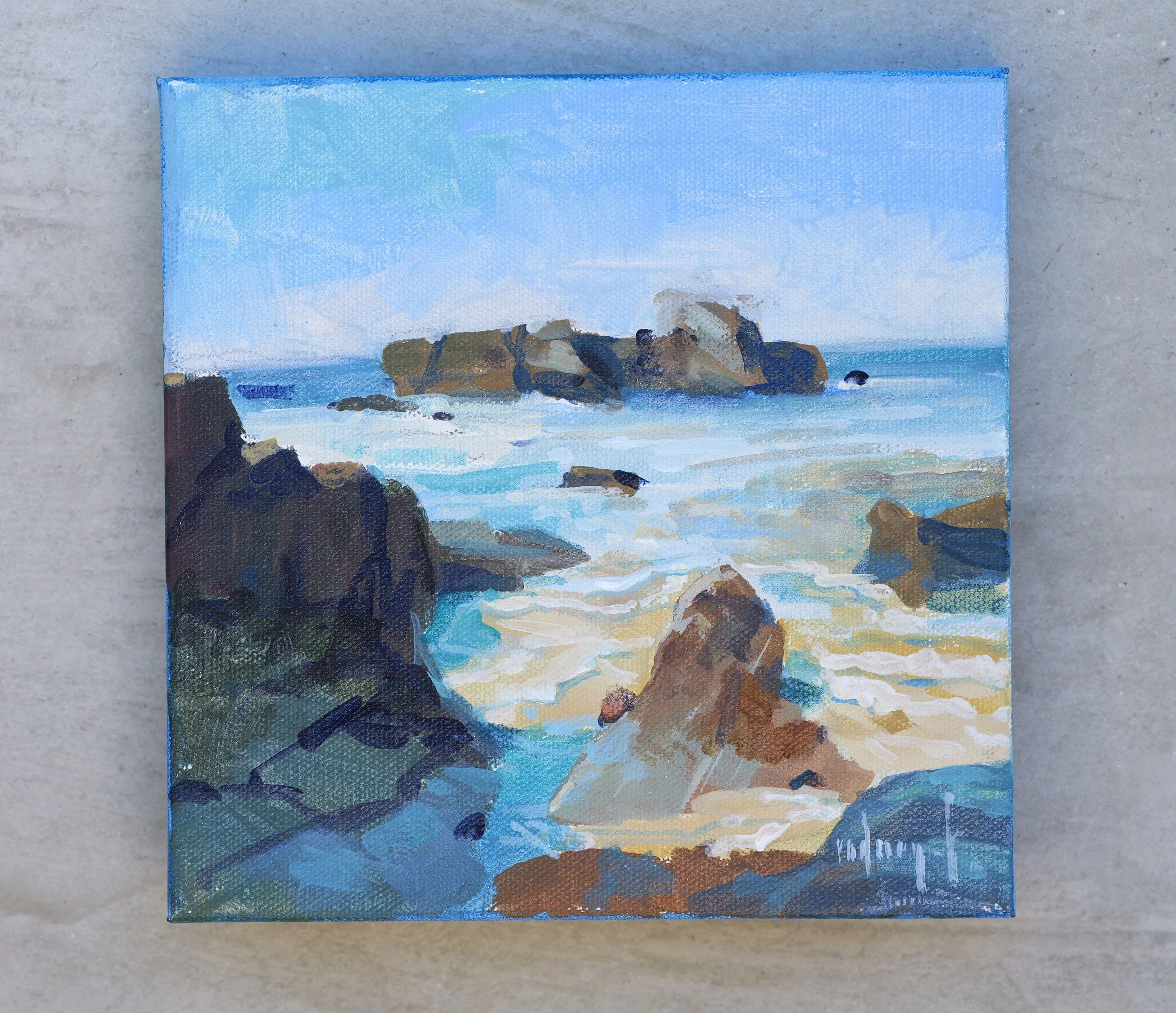 Coastline
8"x8" acrylic on canvas