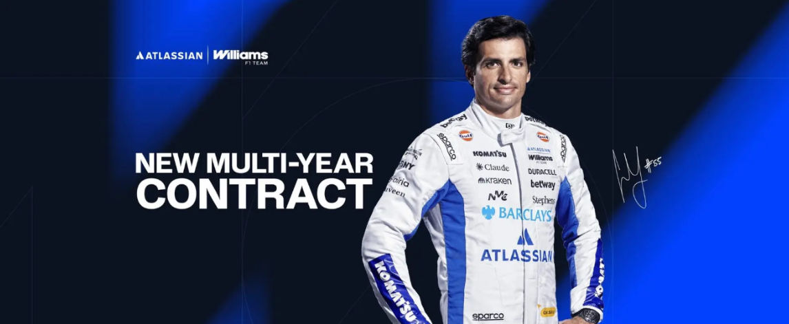 Carlos Sainz re-signs with Williams