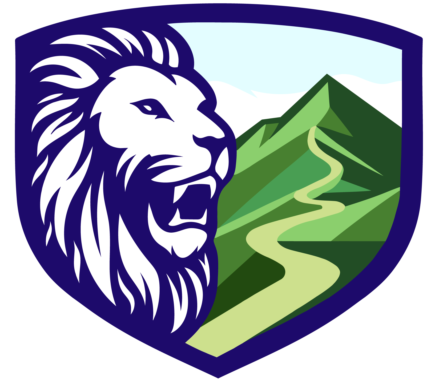 Leventhal Financial lion and mountain shield emblem