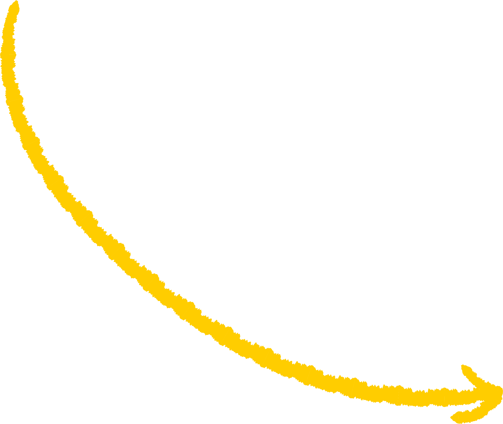 Graph with a yellow downward-curving trend line on a black background
