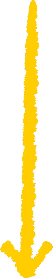 Yellow pencil icon pointing downward on a black background