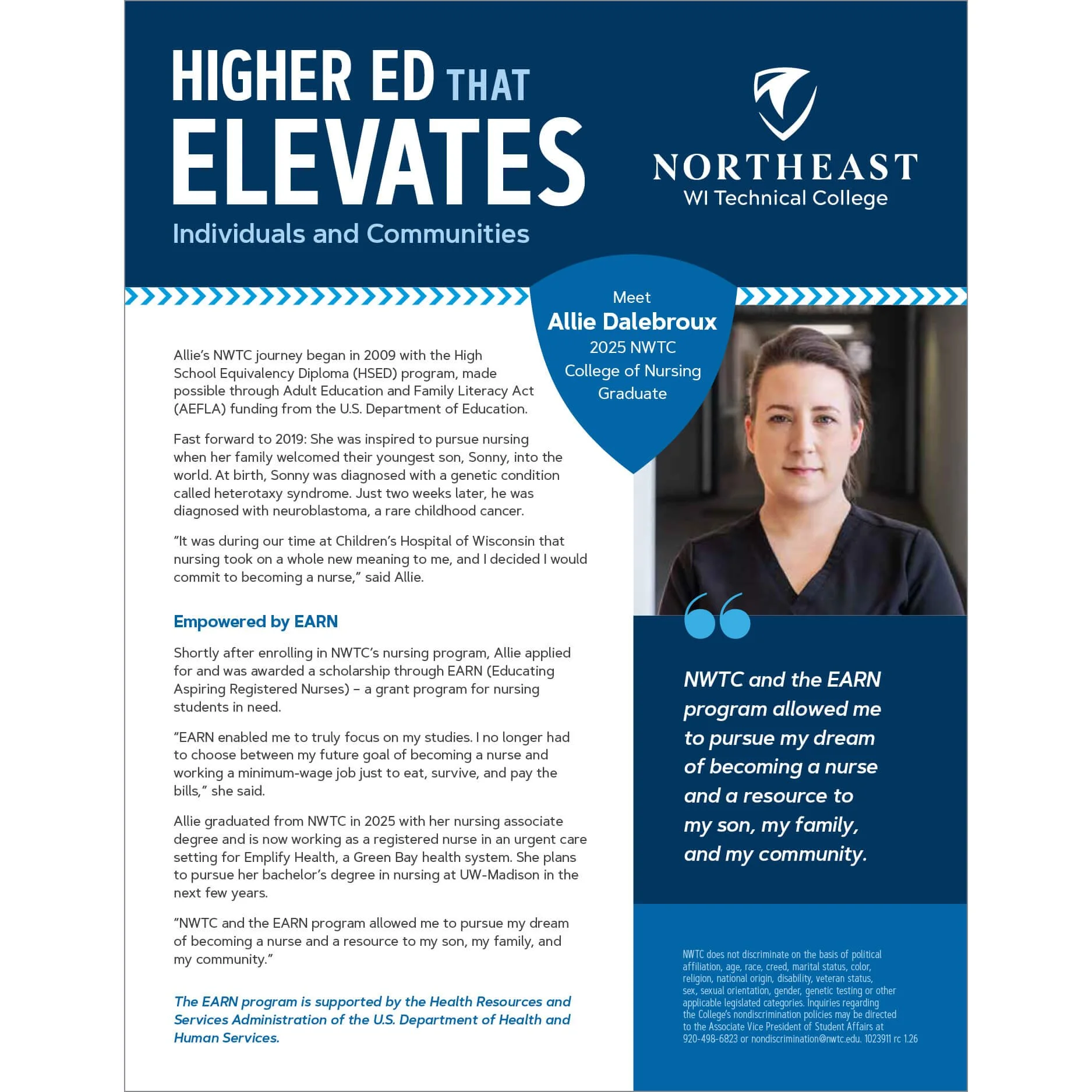 NWTC Higher Ed Elevates Ad